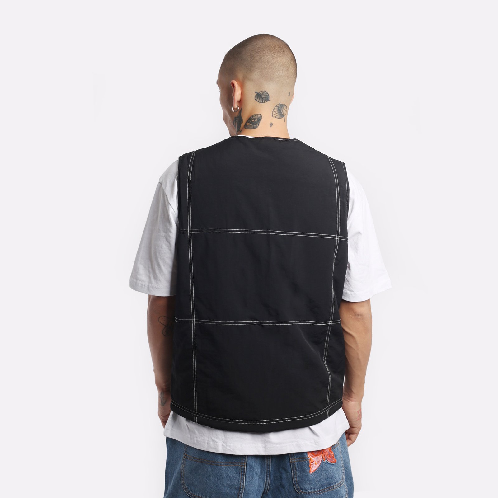 Мужской мужской жилет Butter Goods Butter Goods Reversible Vest (Reversible vest-blk/army) (REVERSIBLE VEST-BLK/ARMY)  - цена, описание, фото 2