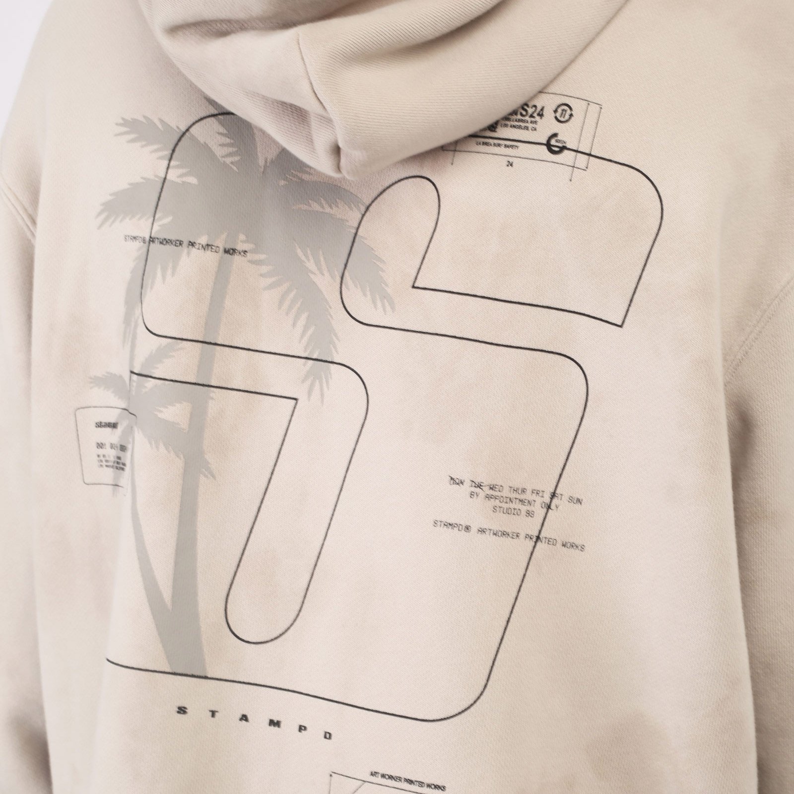 Мужская толстовка Stampd S24 Transit Tie Dye Cropped Hoodie (SLA-M3333HD-STD)  - цена, описание, фото 6