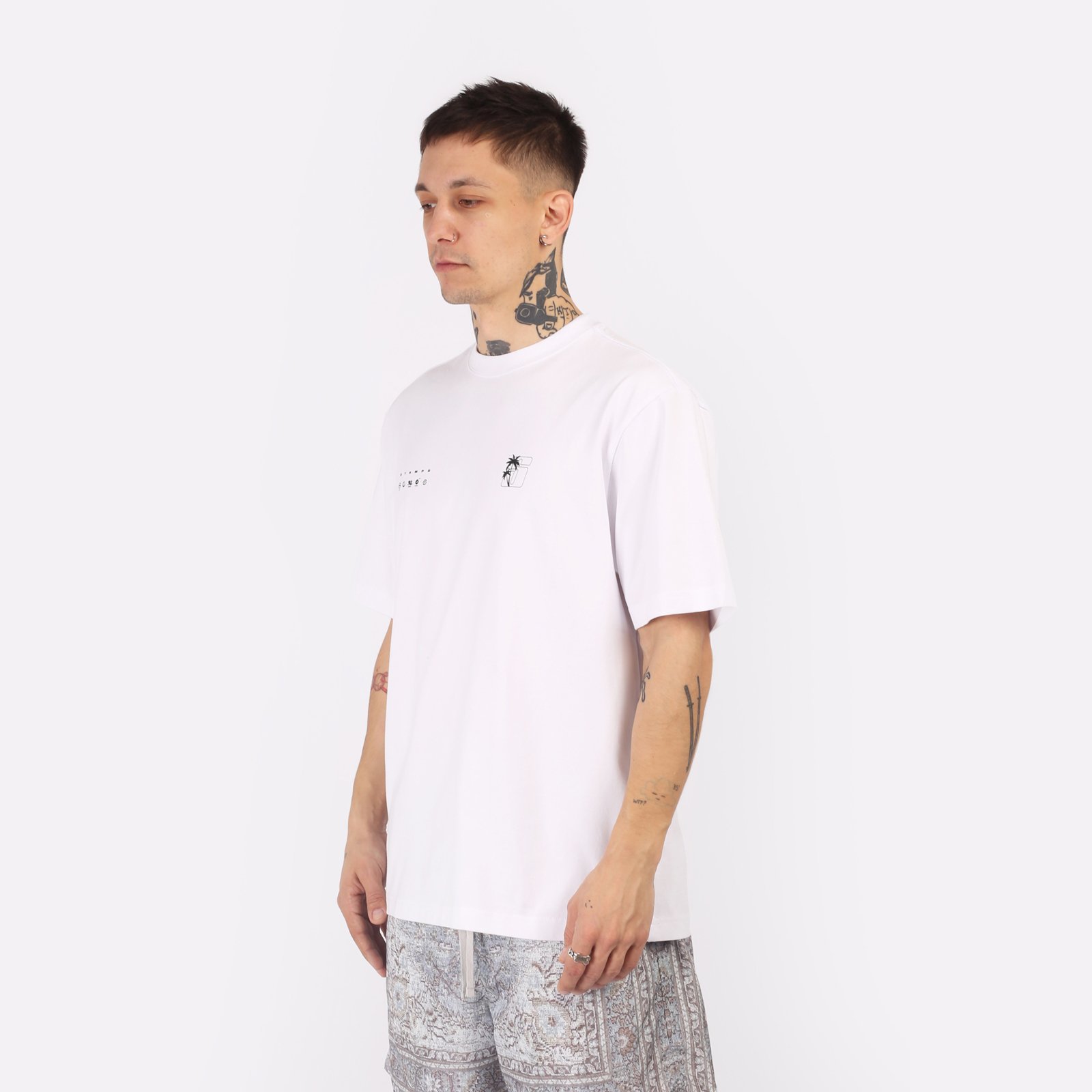 мужская белая футболка Stampd S24 Transit Relaxed Tee SLA-M3331TE-WHT - цена, описание, фото 3