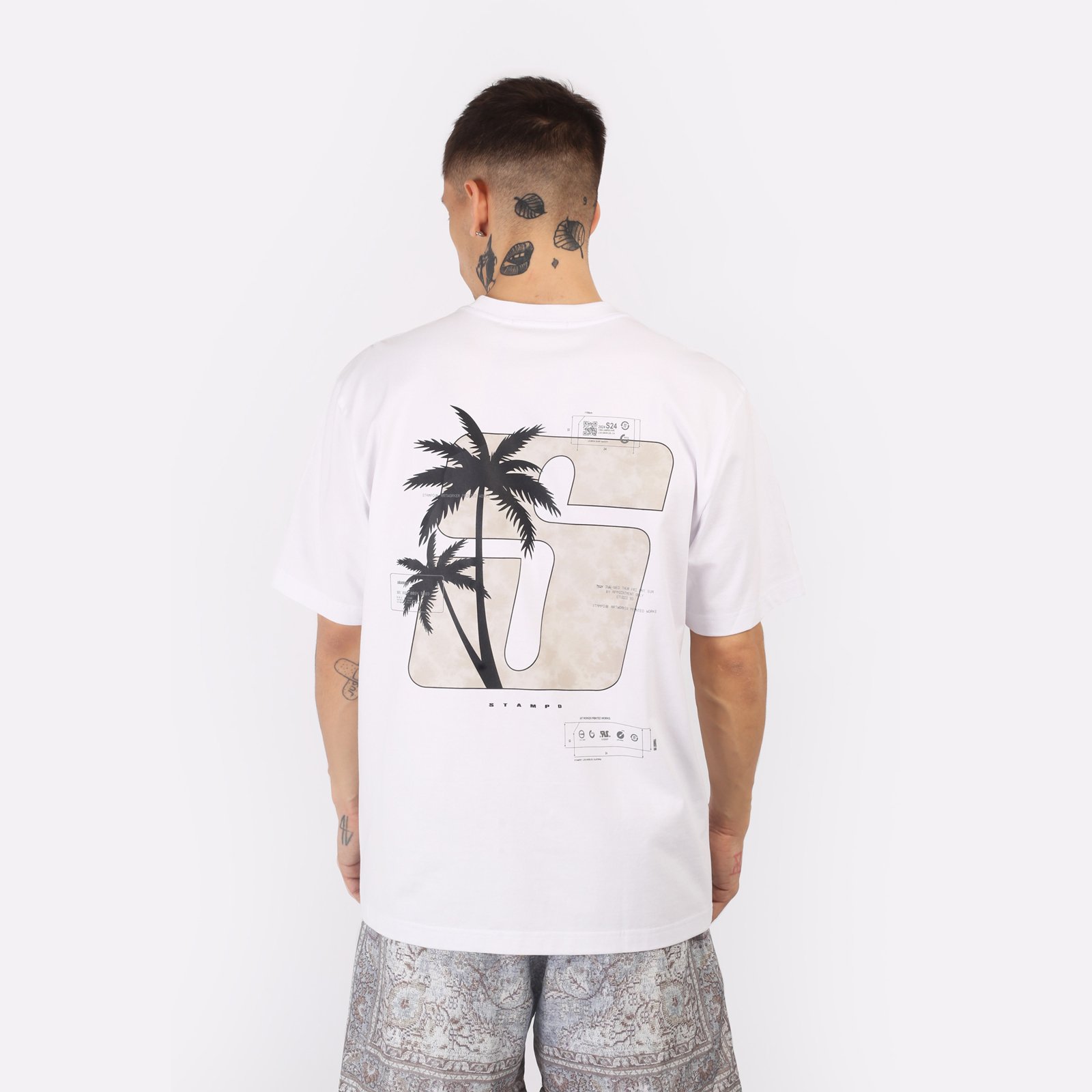 мужская футболка Stampd S24 Transit Relaxed Tee  (SLA-M3331TE-WHT)  - цена, описание, фото 2