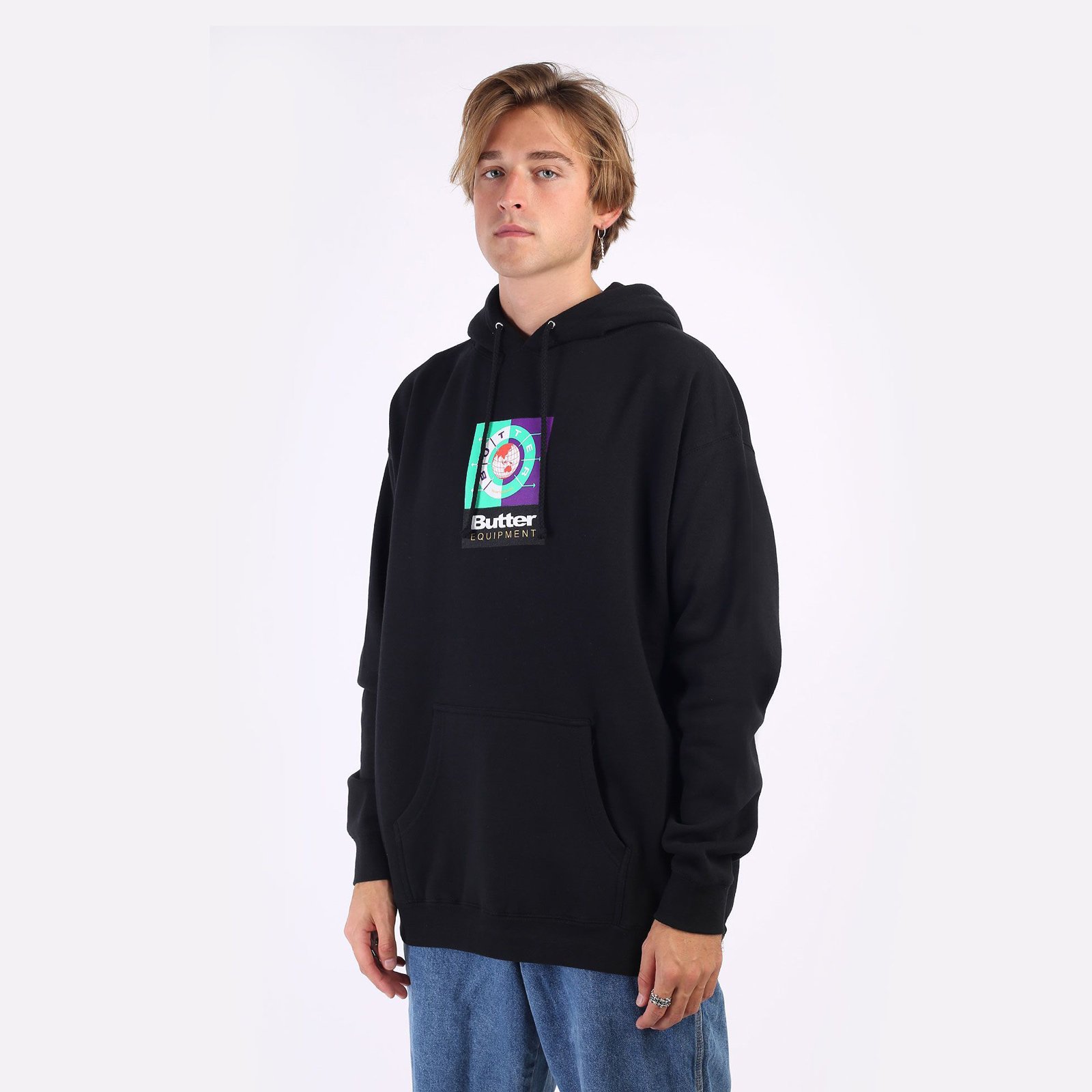 Мужская мужская толстовка Butter Goods Butter Goods Navigate Pullover (NAVIGATE-black) (NAVIGATE-BLACK)  - цена, описание, фото 1