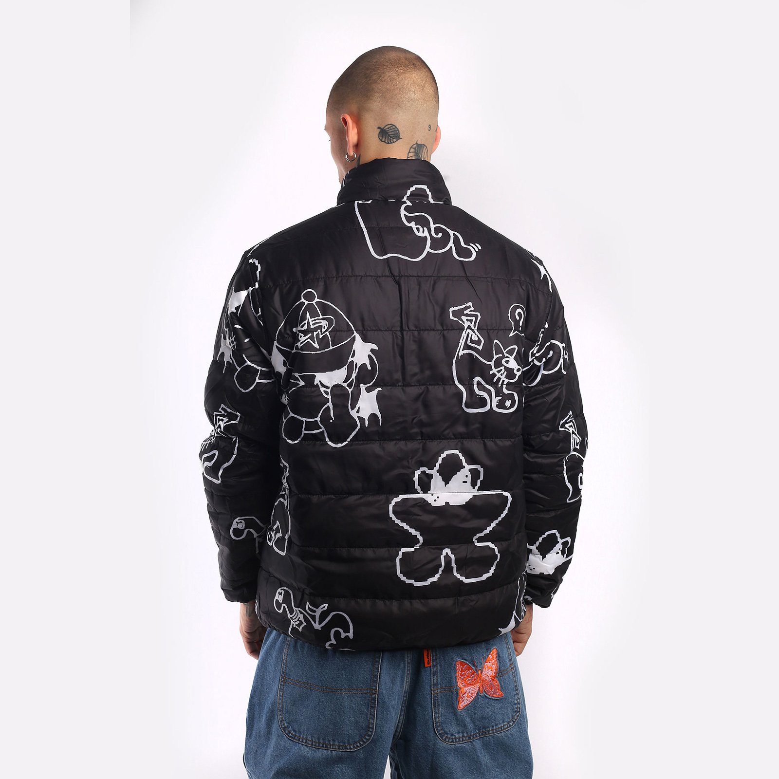 Мужская мужская куртка Butter Goods Butter Goods Jun Reversible Puffer Jacket (Jun Reversible-blk/blk) (JUN REVERSIBLE-BLK/BLK)  - цена, описание, фото 5