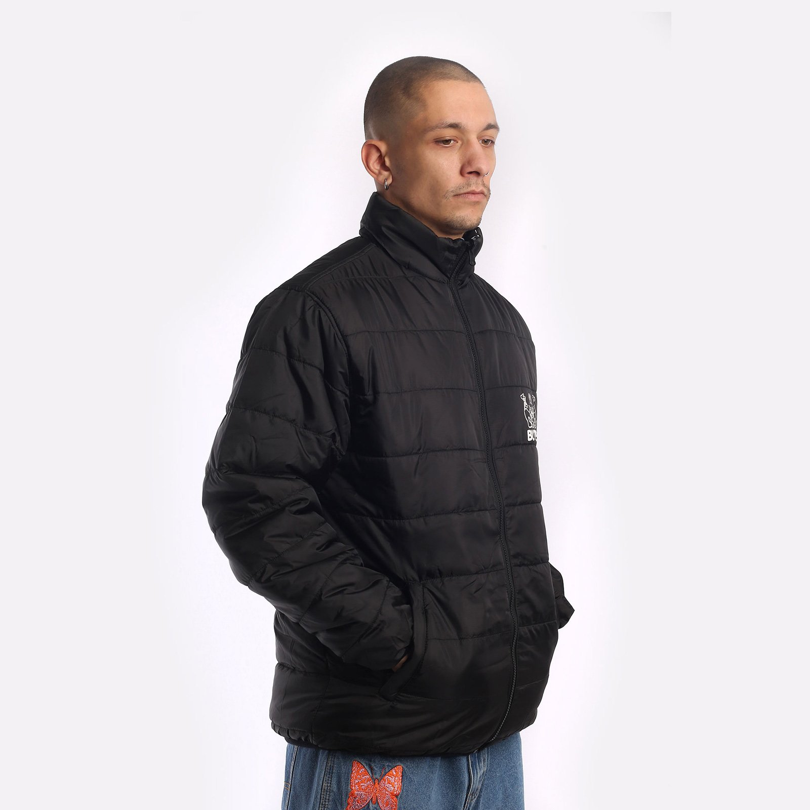 Мужская мужская куртка Butter Goods Butter Goods Jun Reversible Puffer Jacket (Jun Reversible-blk/blk) (JUN REVERSIBLE-BLK/BLK)  - цена, описание, фото 3
