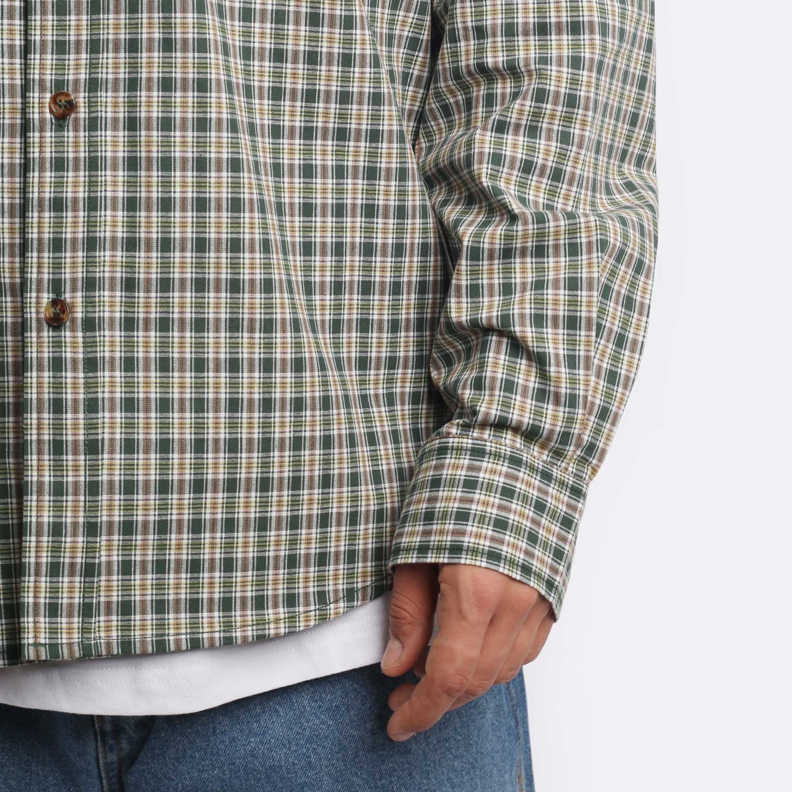 Мужская мужская рубашка Butter Goods Butter Goods Bug Out Longsleeve Shirt (Bug out l/s-green) (BUG OUT L/S-GREEN)  - цена, описание, фото 4