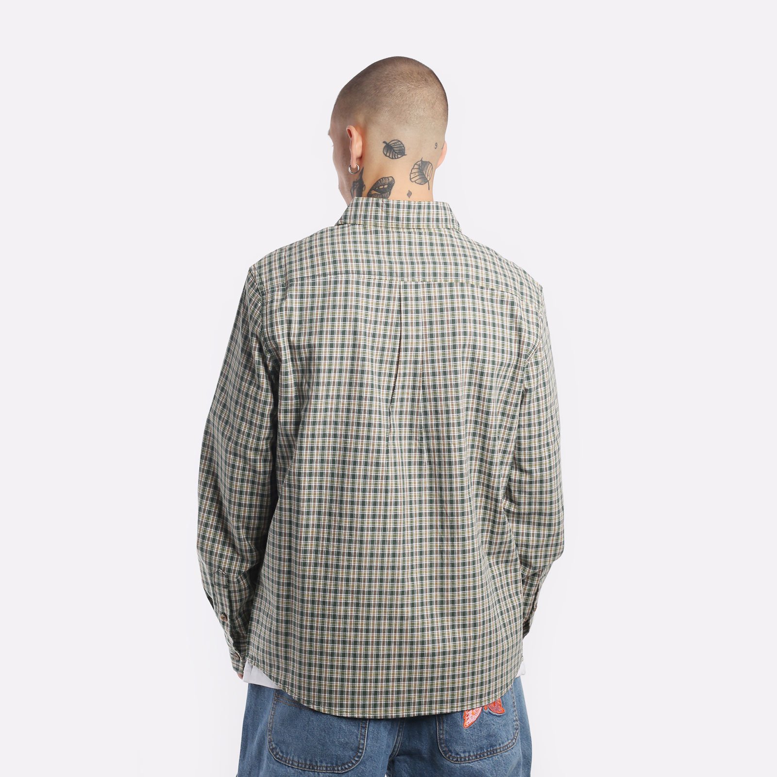 Мужская мужская рубашка Butter Goods Butter Goods Bug Out Longsleeve Shirt (Bug out l/s-green) (BUG OUT L/S-GREEN)  - цена, описание, фото 2