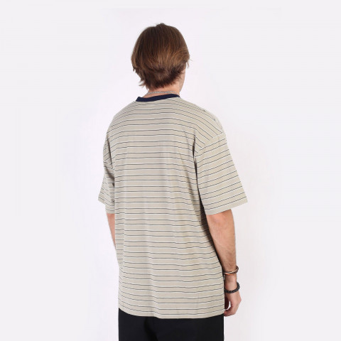 мужская мужская футболка Butter Goods Butter Goods Cliff Stripe Tee (Cliff Stripe Tee Sage) – фото для каталога