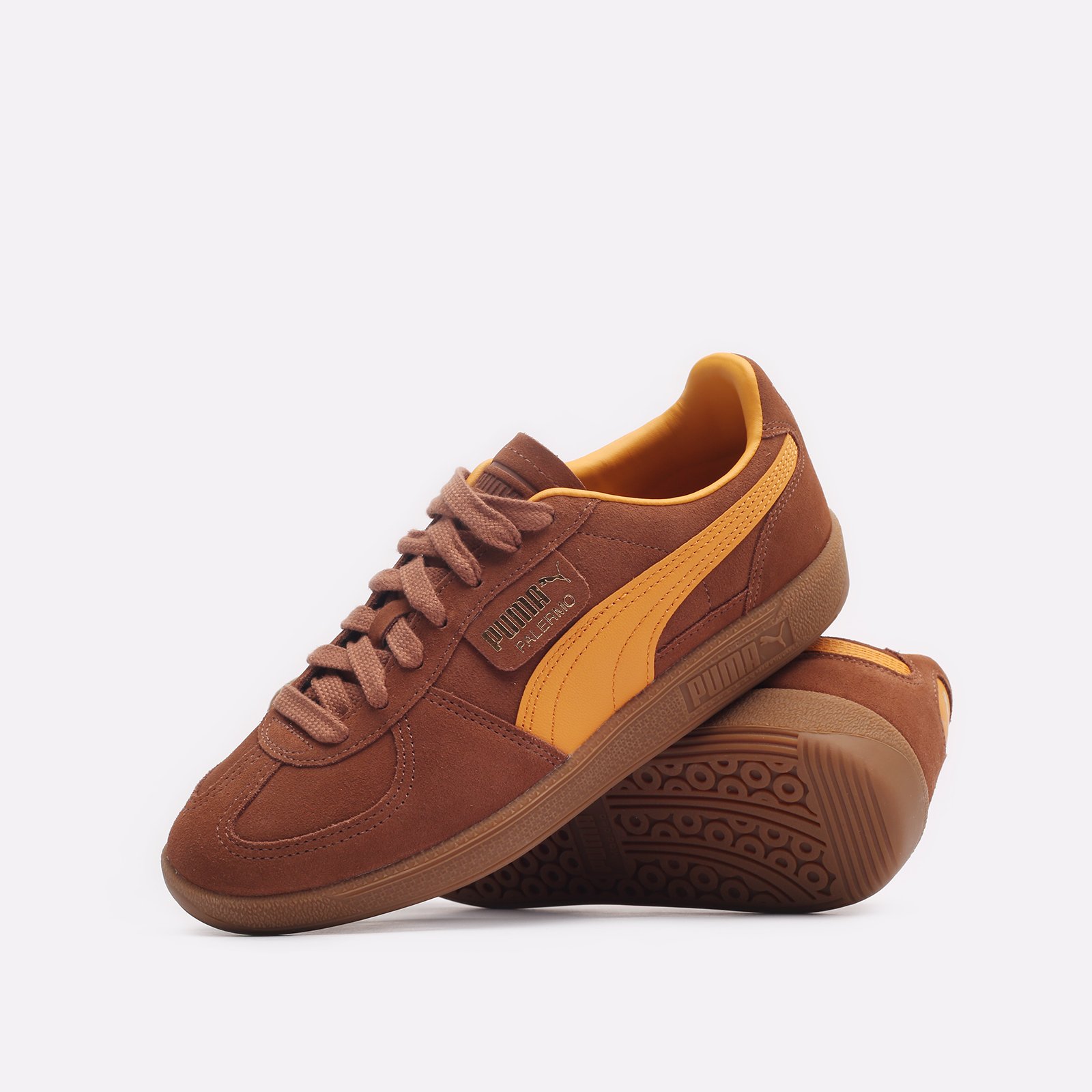 мужские коричневые кроссовки PUMA Palermo 39646303 - цена, описание, фото 2