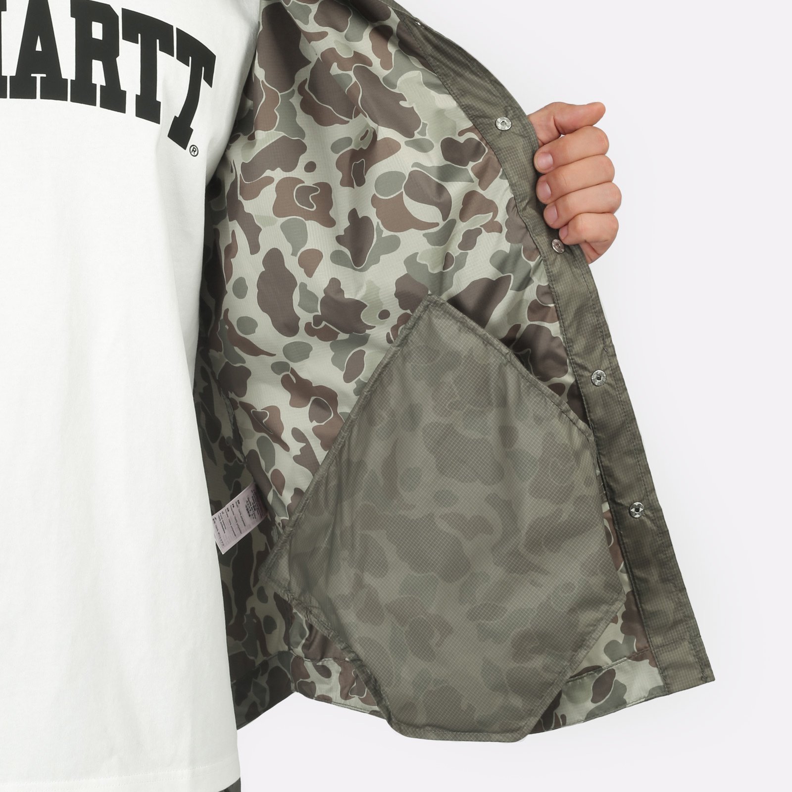 Мужская куртка Alpha Industries Packaway Shirt Jacket (MJP54002C1-OG-10-green)  - цена, описание, фото 5