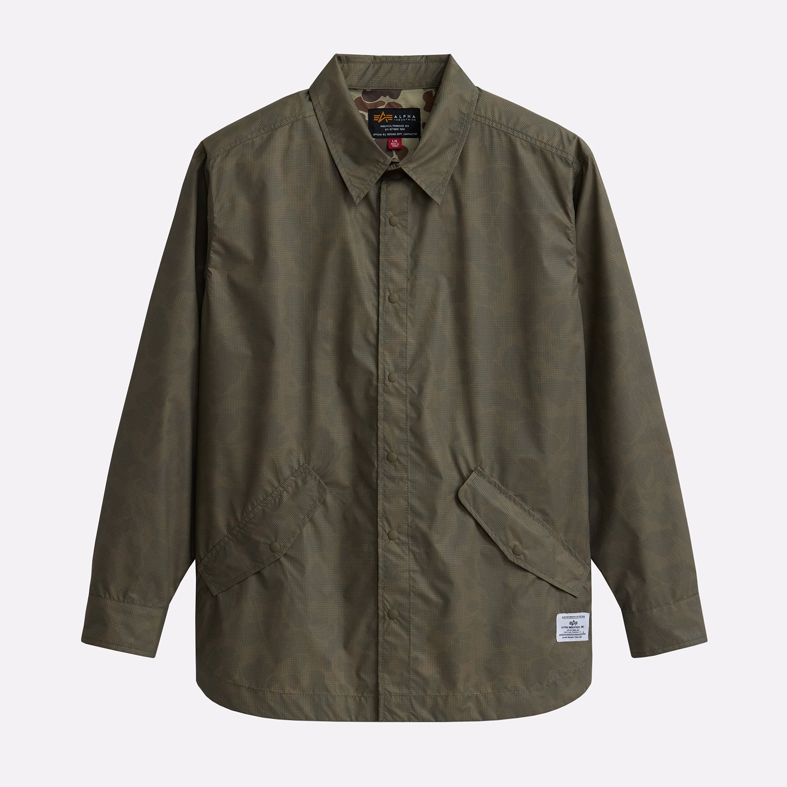 мужская зеленая куртка Alpha Industries Packaway Shirt Jacket MJP54002C1-OG-10-green - цена, описание, фото 1
