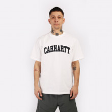 мужская футболка Carhartt WIP S/S University T-Shirt  (I028990-white/black)