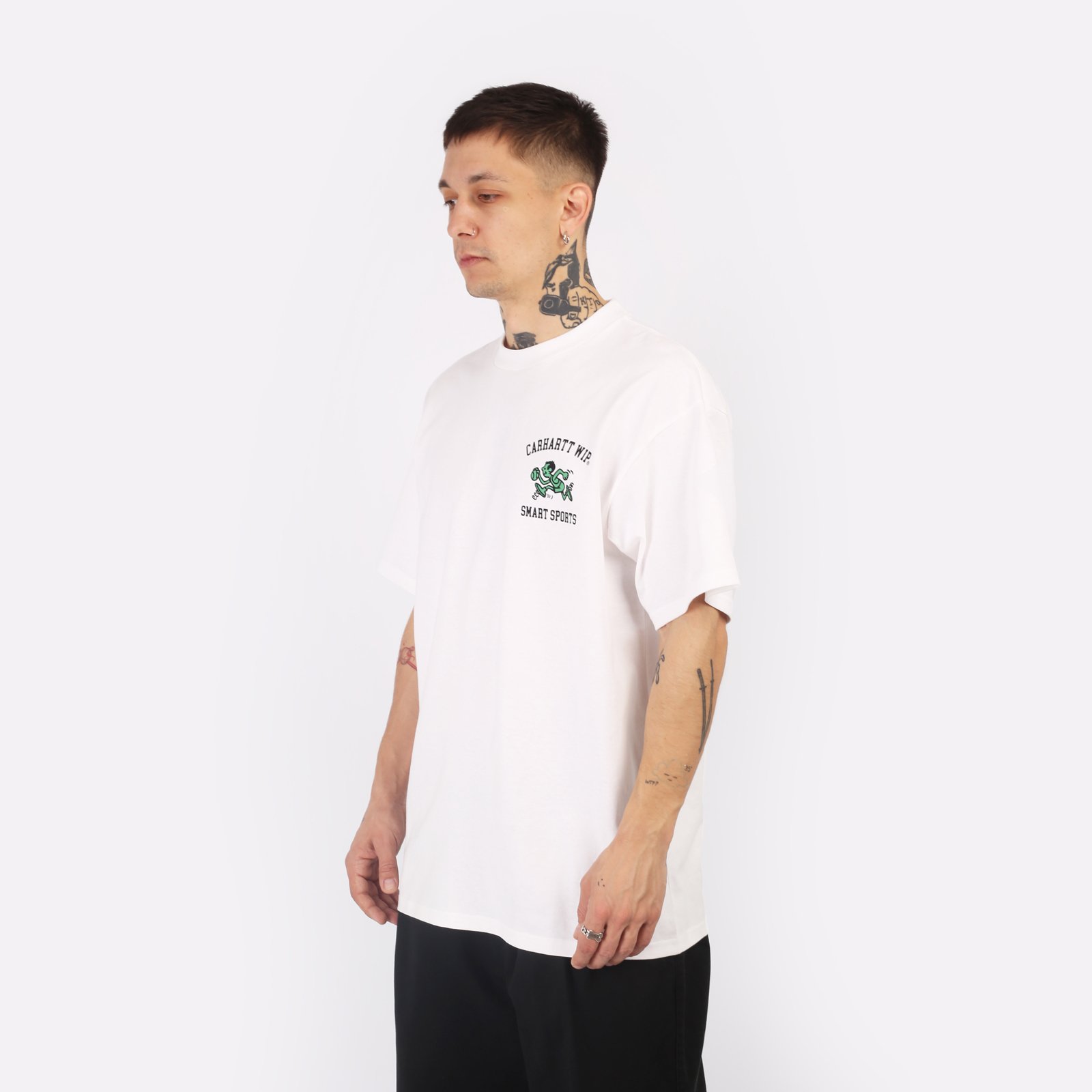 мужская белая футболка Carhartt WIP S/S Smart Sports T-Shirt I033121-white - цена, описание, фото 3