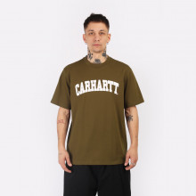 мужская футболка Carhartt WIP S/S University T-Shirt  (I028990-lumber/white)
