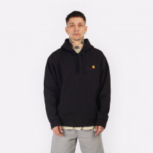 мужская толстовка Carhartt WIP Hooded American Script Jacket  (I033063-black)