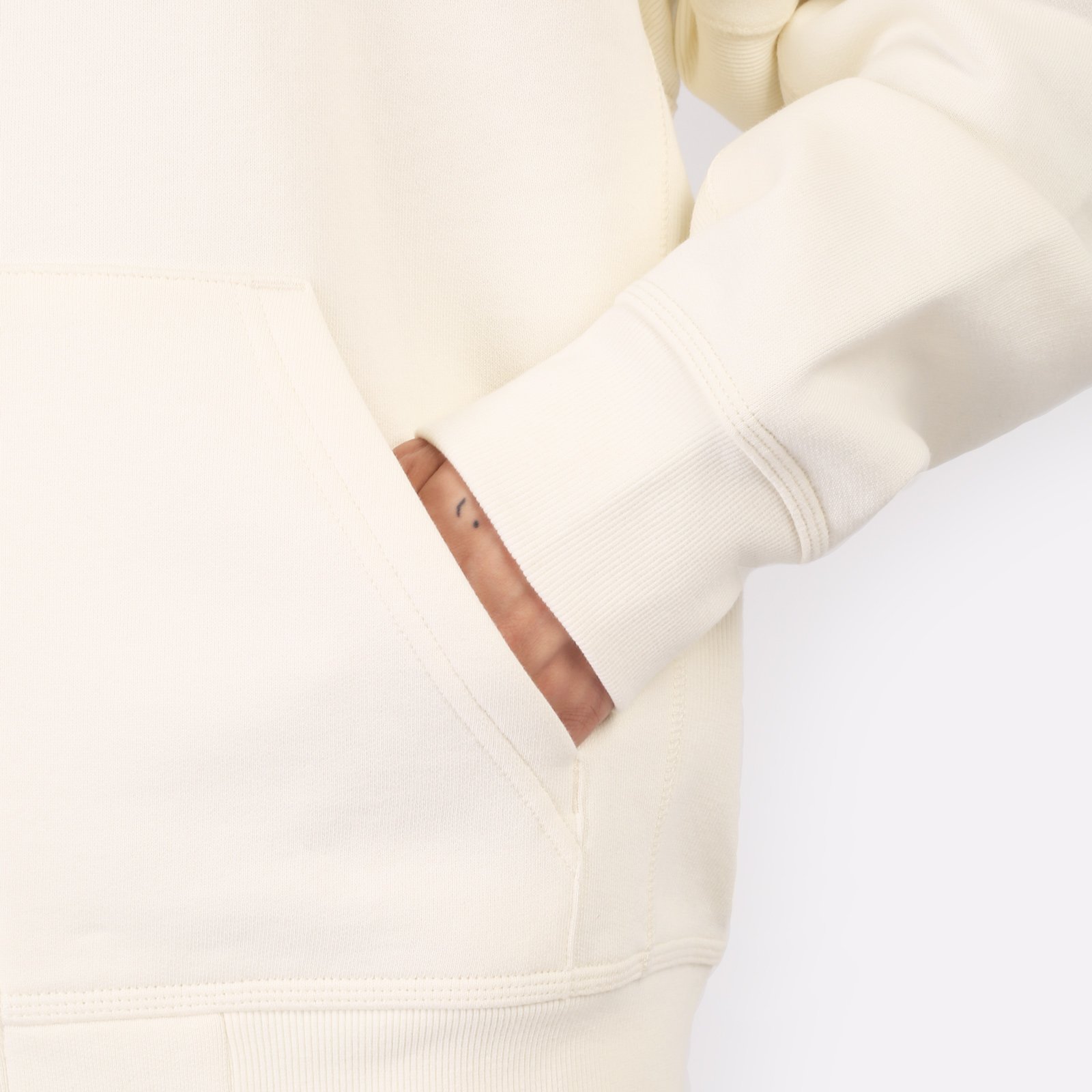 мужская бежевая толстовка Carhartt WIP Hooded American Script Jacket I033063-wax - цена, описание, фото 5