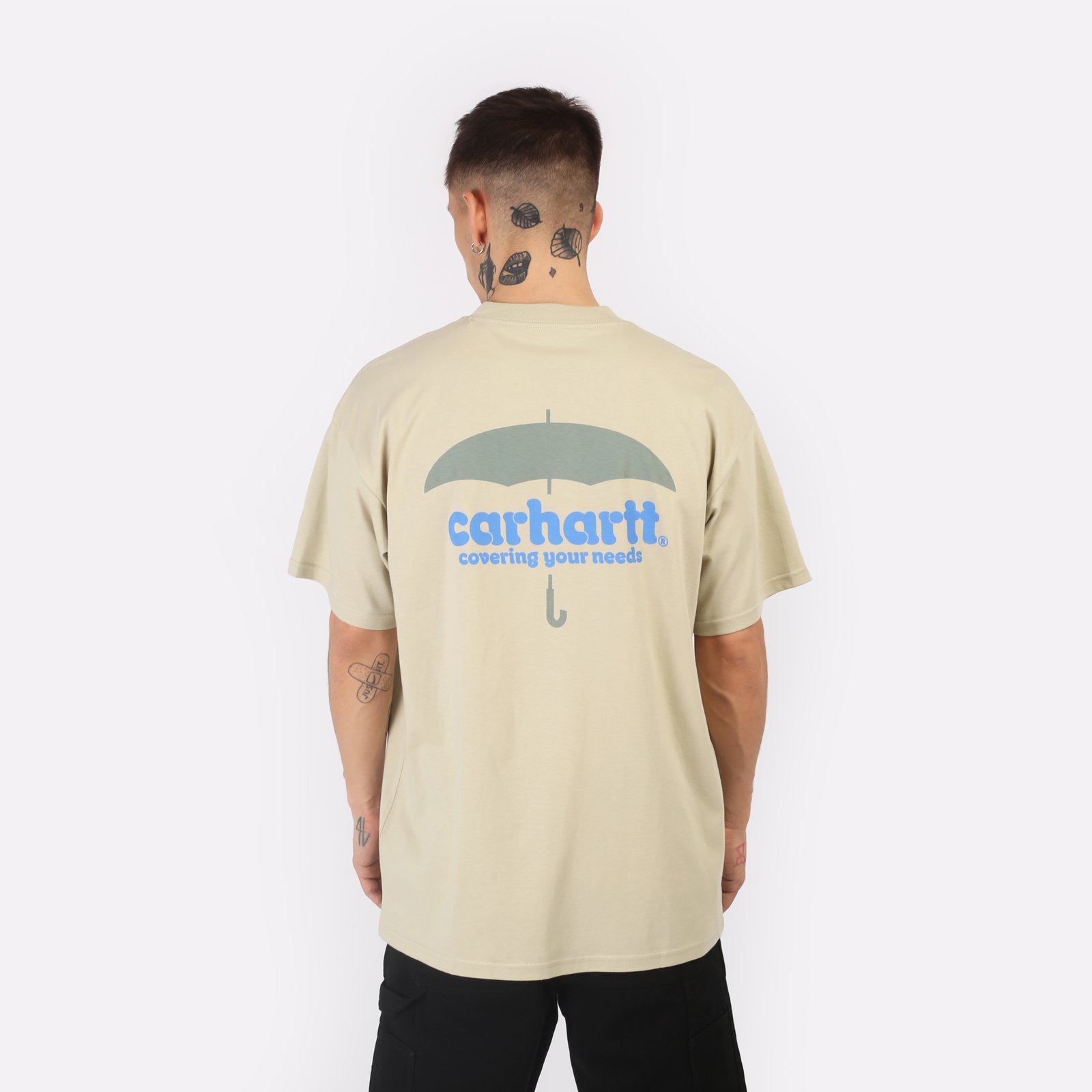 мужская бежевая футболка Carhartt WIP S/S Covers T-Shirt I033165-beryl - цена, описание, фото 2