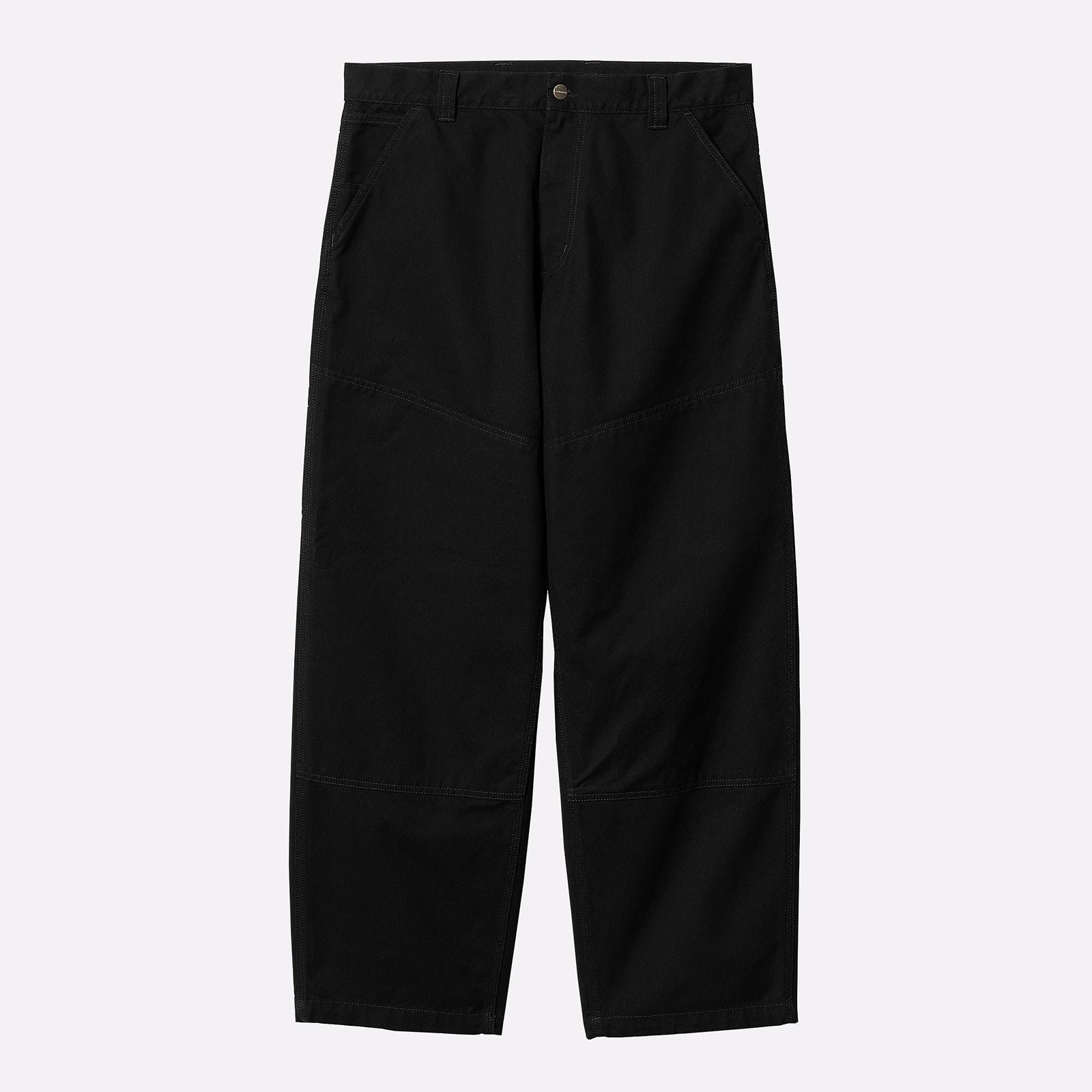 мужские черные брюки Carhartt WIP Wide Panel Pant I031393-black - цена, описание, фото 1