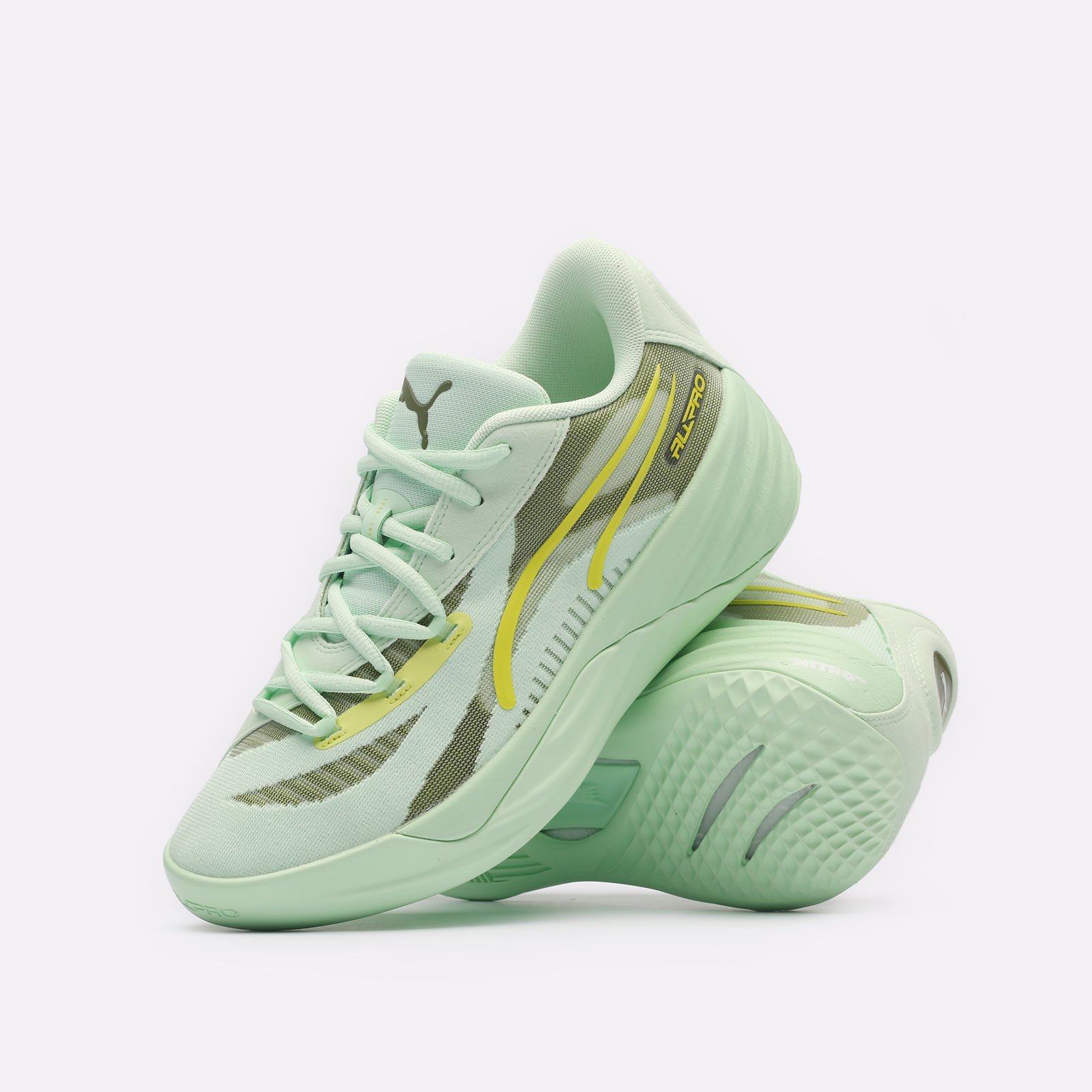 мужские зеленые баскетбольные кроссовки PUMA All-Pro NITRO 37907909 - цена, описание, фото 2