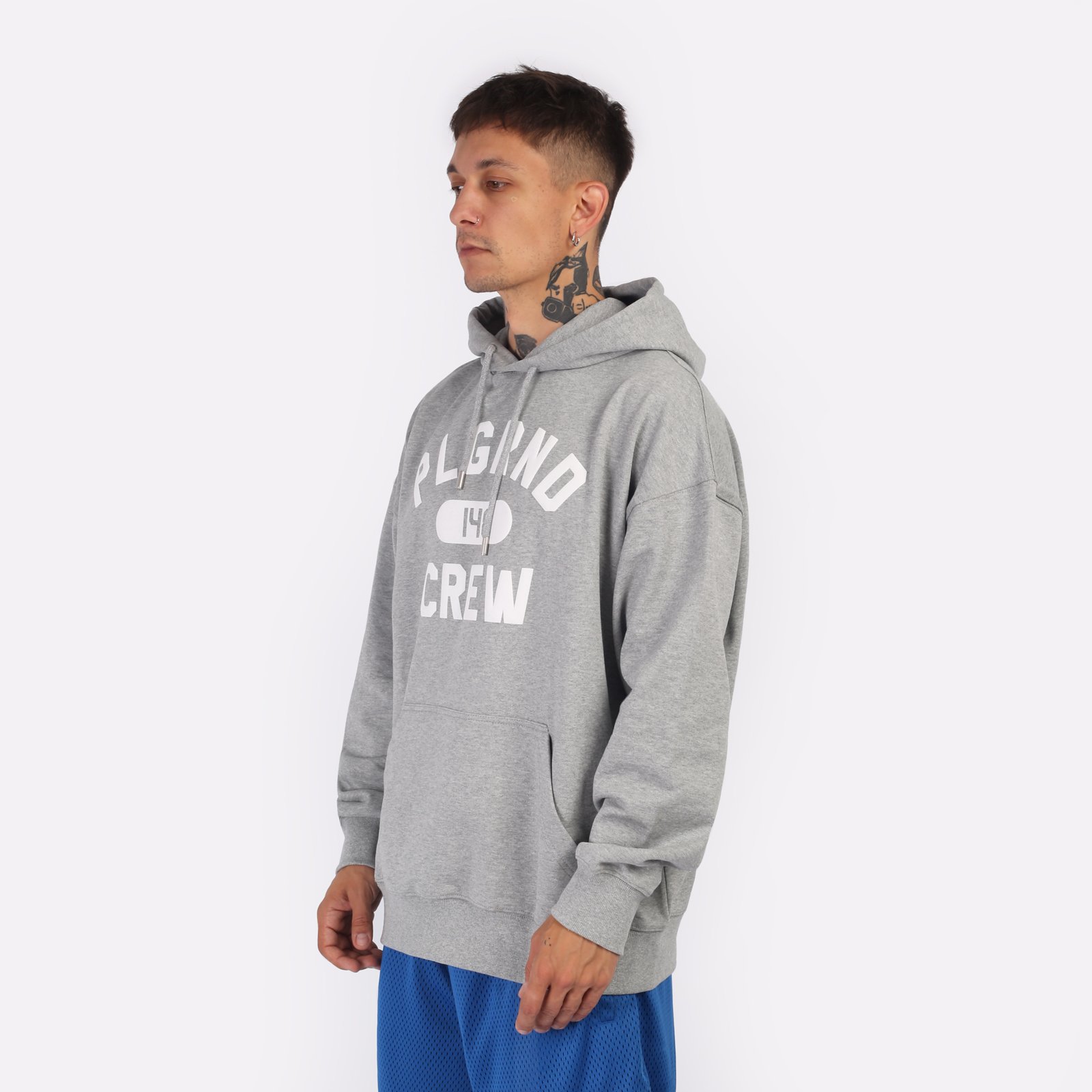 Мужская толстовка PLAYGROUND Logo (Plgrnd-grey-hoodie)  - цена, описание, фото 3