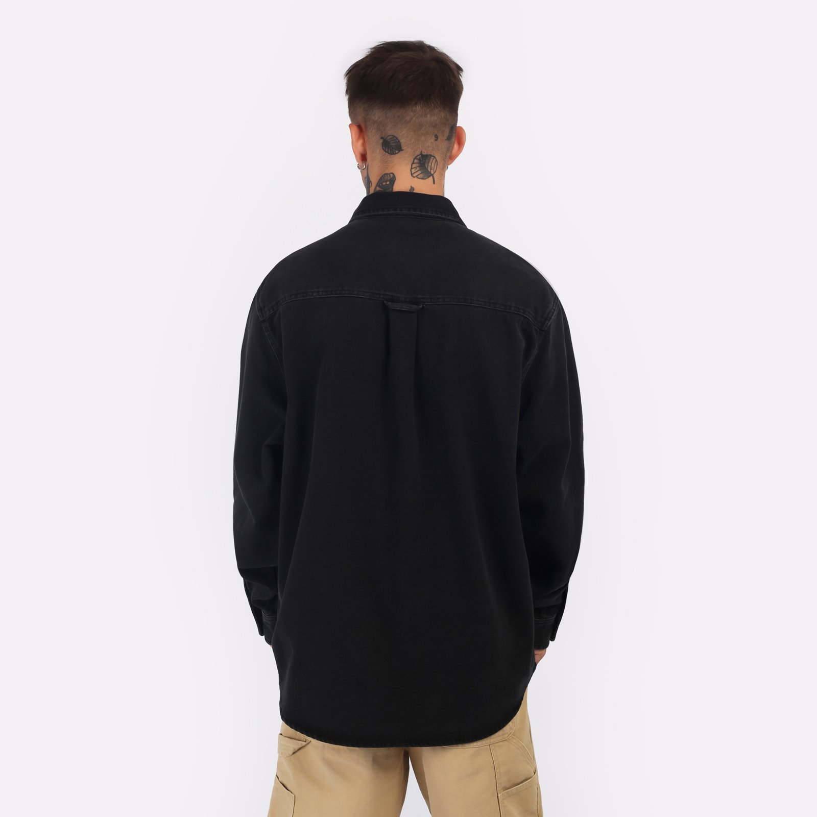 Мужская рубашка Carhartt WIP Harvey Shirt Jac (I033346-black)  - цена, описание, фото 2