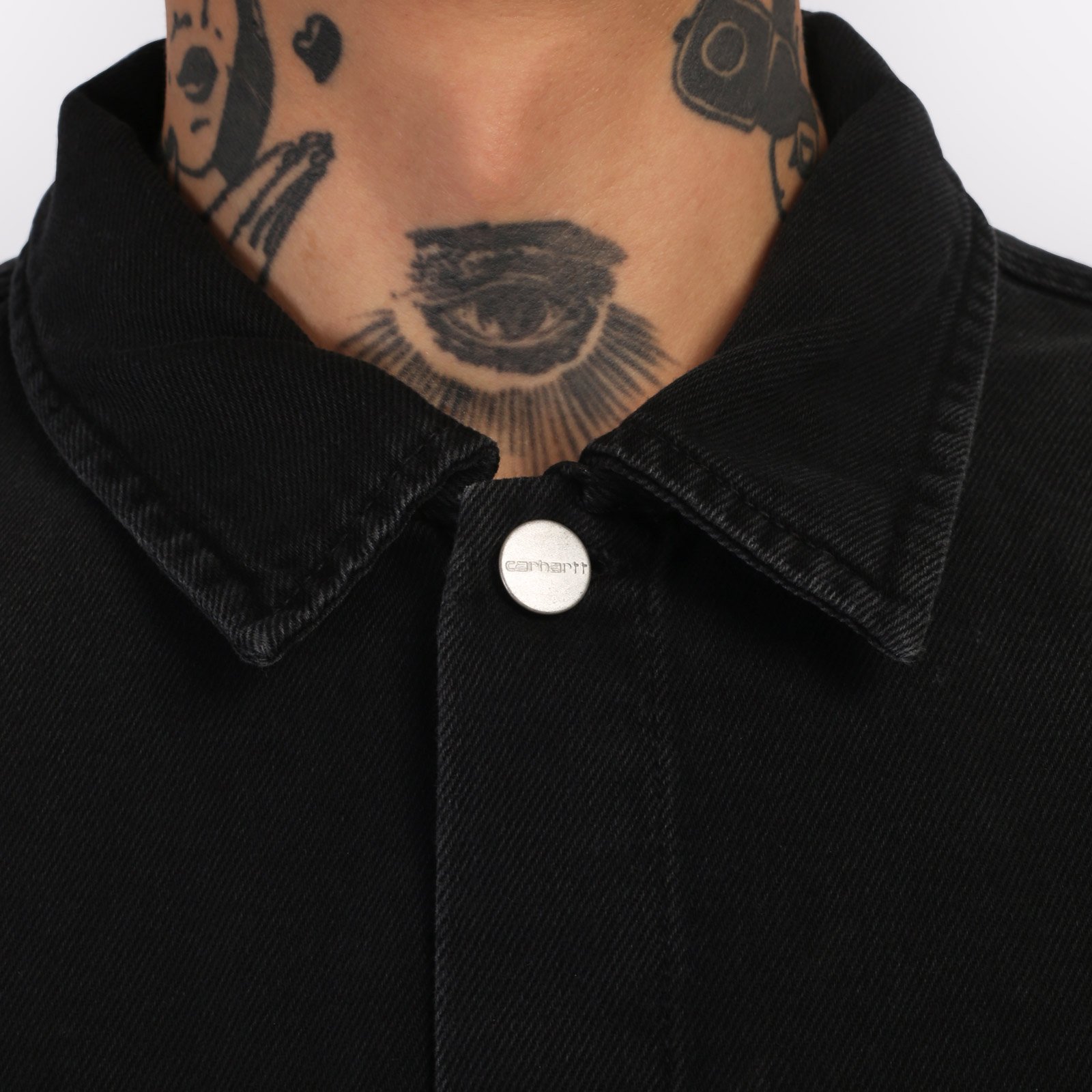 Мужская рубашка Carhartt WIP Harvey Shirt Jac (I033346-black)  - цена, описание, фото 6