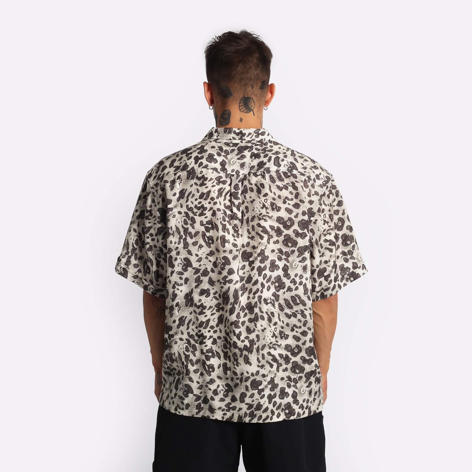 Мужская рубашка Stampd Leopard Camp Collar Buttondown (SLA-M3341BDLPP)  - цена, описание, фото 2