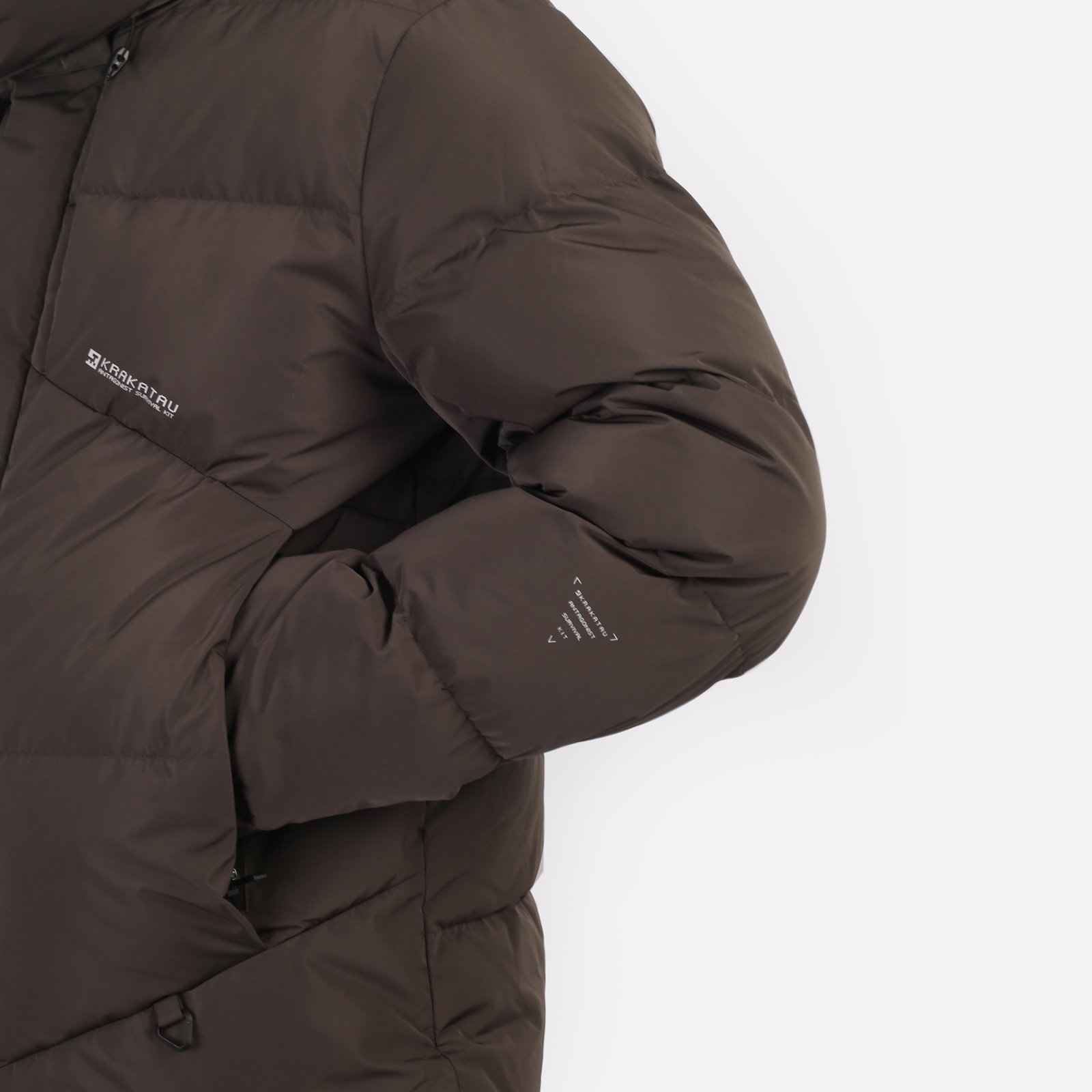 мужской пуховик KRAKATAU Qm505-86  (Qm505-86-серо-зелёный) Qm505-86-серо-зелёный - цена, описание, фото 9