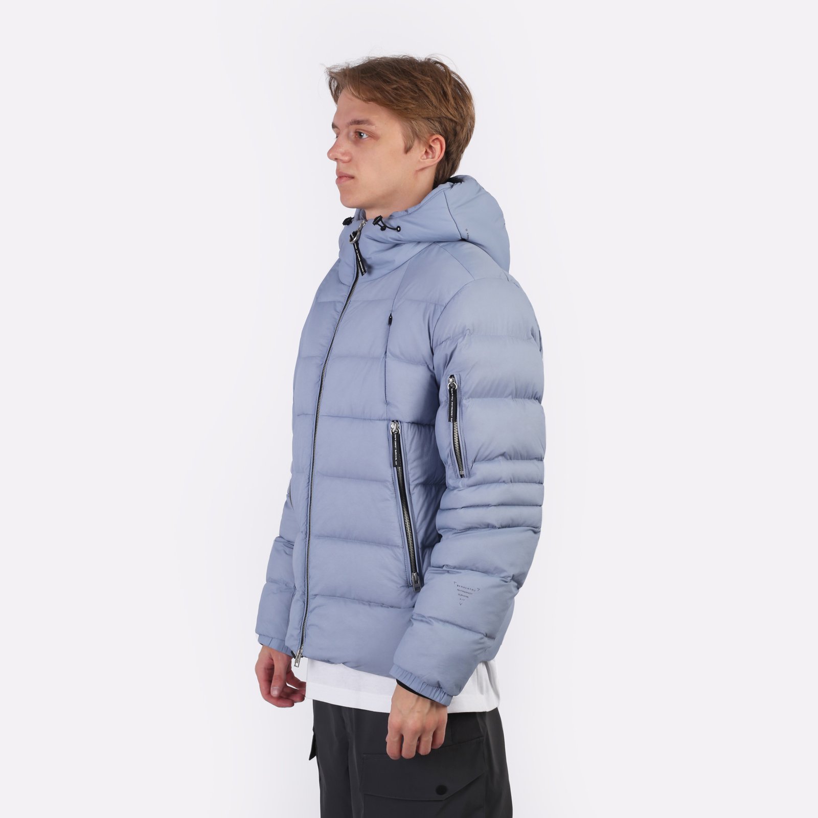 Мужской пуховик KRAKATAU Rook Short Puffer Jacket (Qm487-63-пл-голубой)  - цена, описание, фото 4