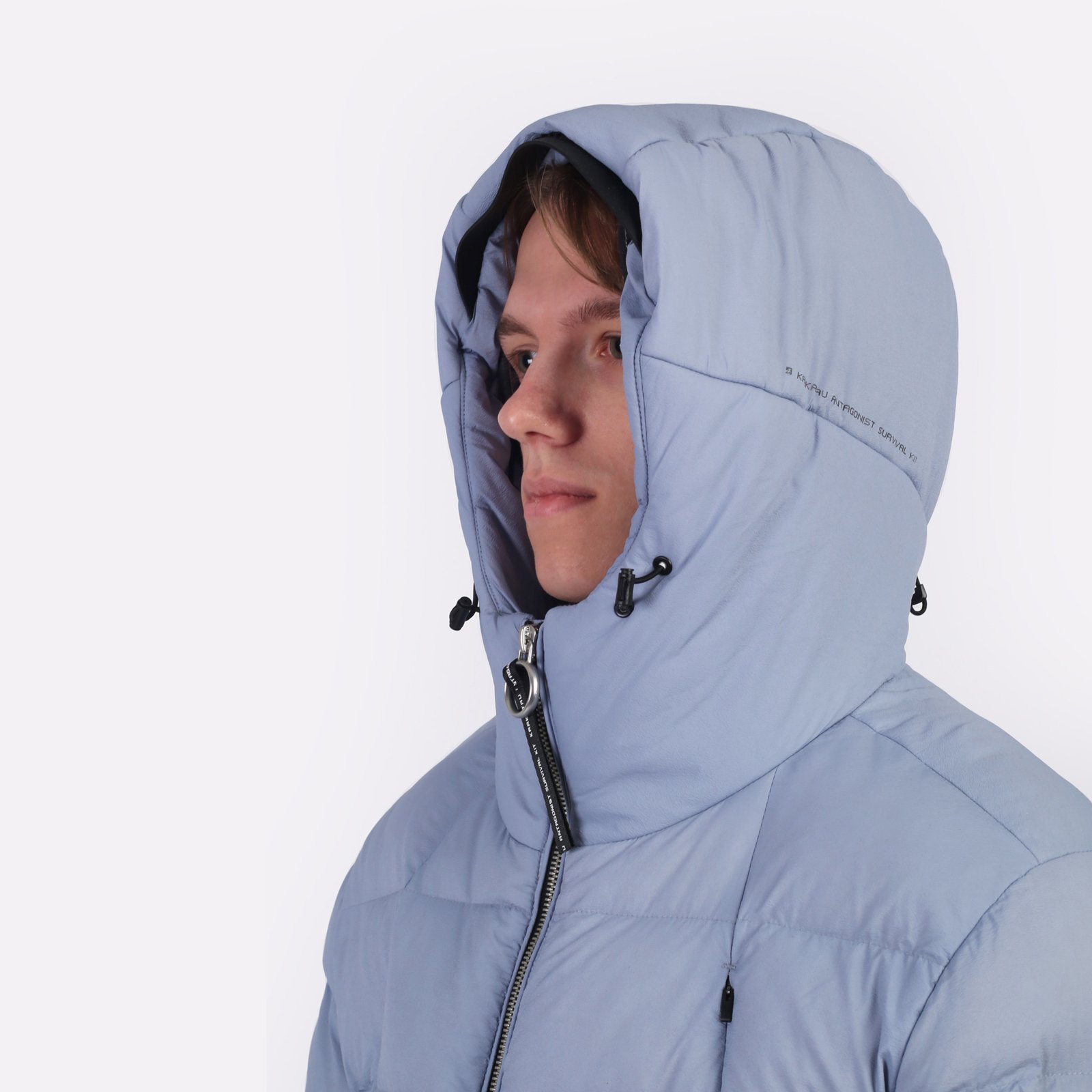 Мужской пуховик KRAKATAU Rook Short Puffer Jacket (Qm487-63-пл-голубой)  - цена, описание, фото 5