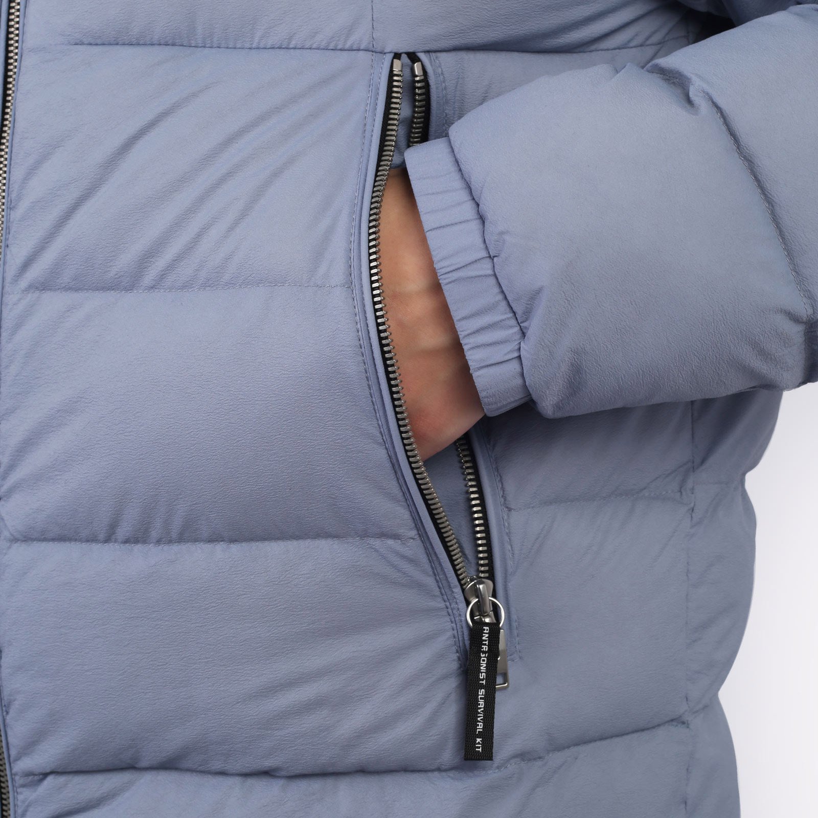 Мужской пуховик KRAKATAU Rook Short Puffer Jacket (Qm487-63-пл-голубой)  - цена, описание, фото 8