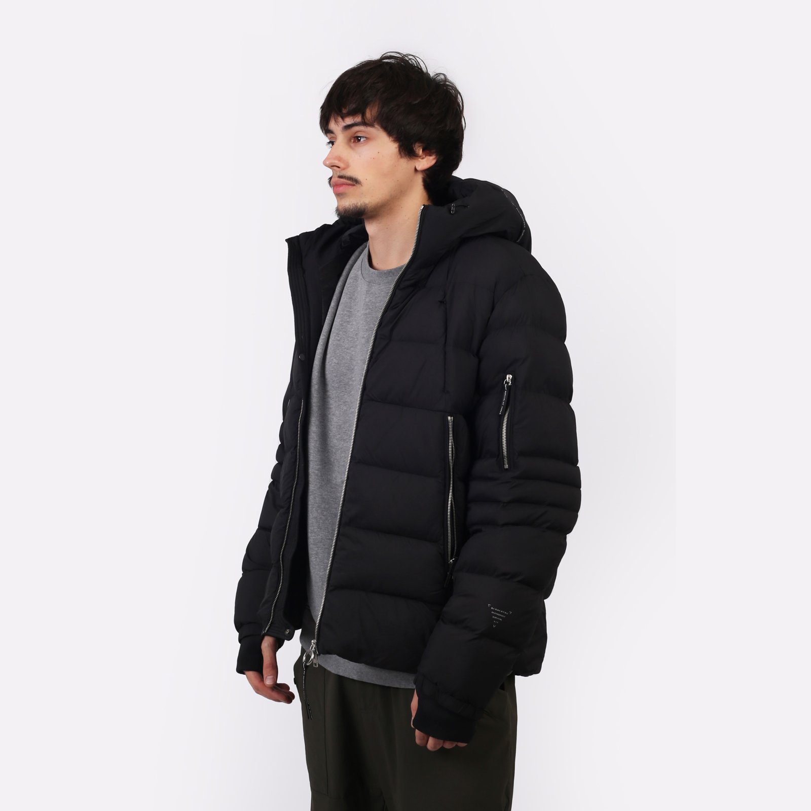 Мужской пуховик KRAKATAU Rook Short Puffer Jacket (Qm487-1-чёрный)  - цена, описание, фото 4
