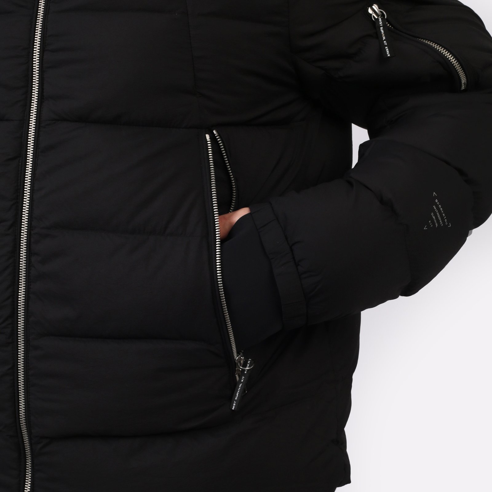 Мужской пуховик KRAKATAU Rook Short Puffer Jacket (Qm487-1-чёрный)  - цена, описание, фото 5