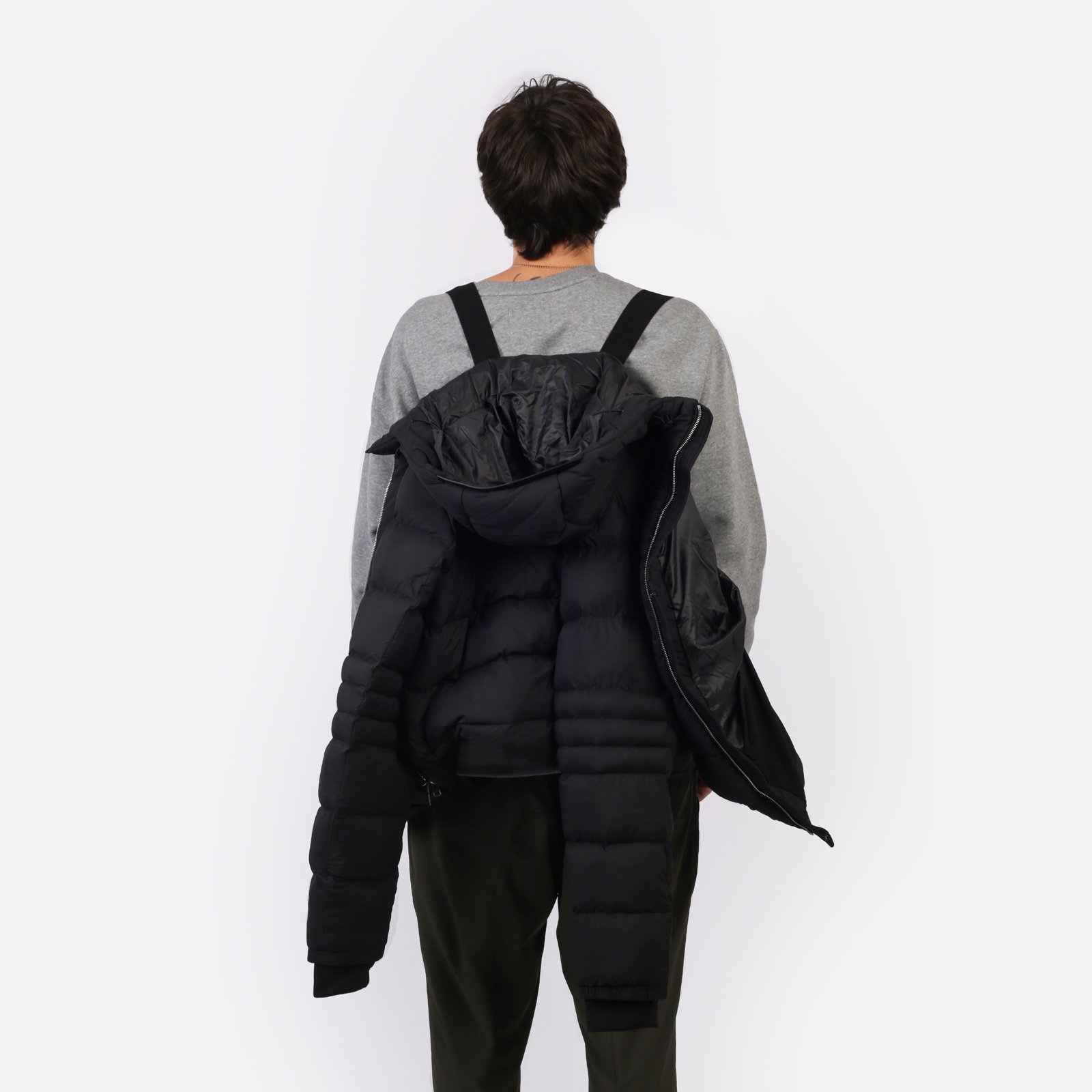 Мужской пуховик KRAKATAU Rook Short Puffer Jacket (Qm487-1-чёрный)  - цена, описание, фото 11