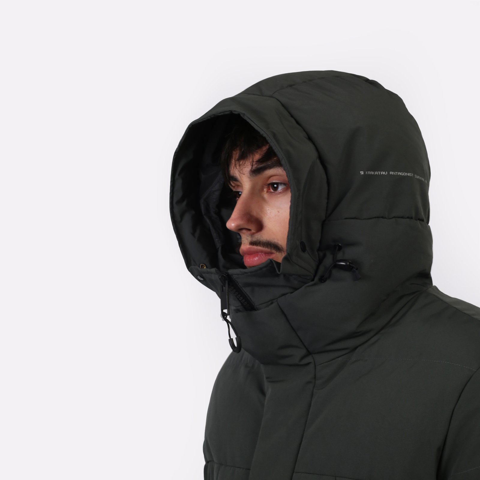 Мужской пуховик KRAKATAU Strofo Mid-Length Down Jacket (Qm488-513-ел-серый)  - цена, описание, фото 6
