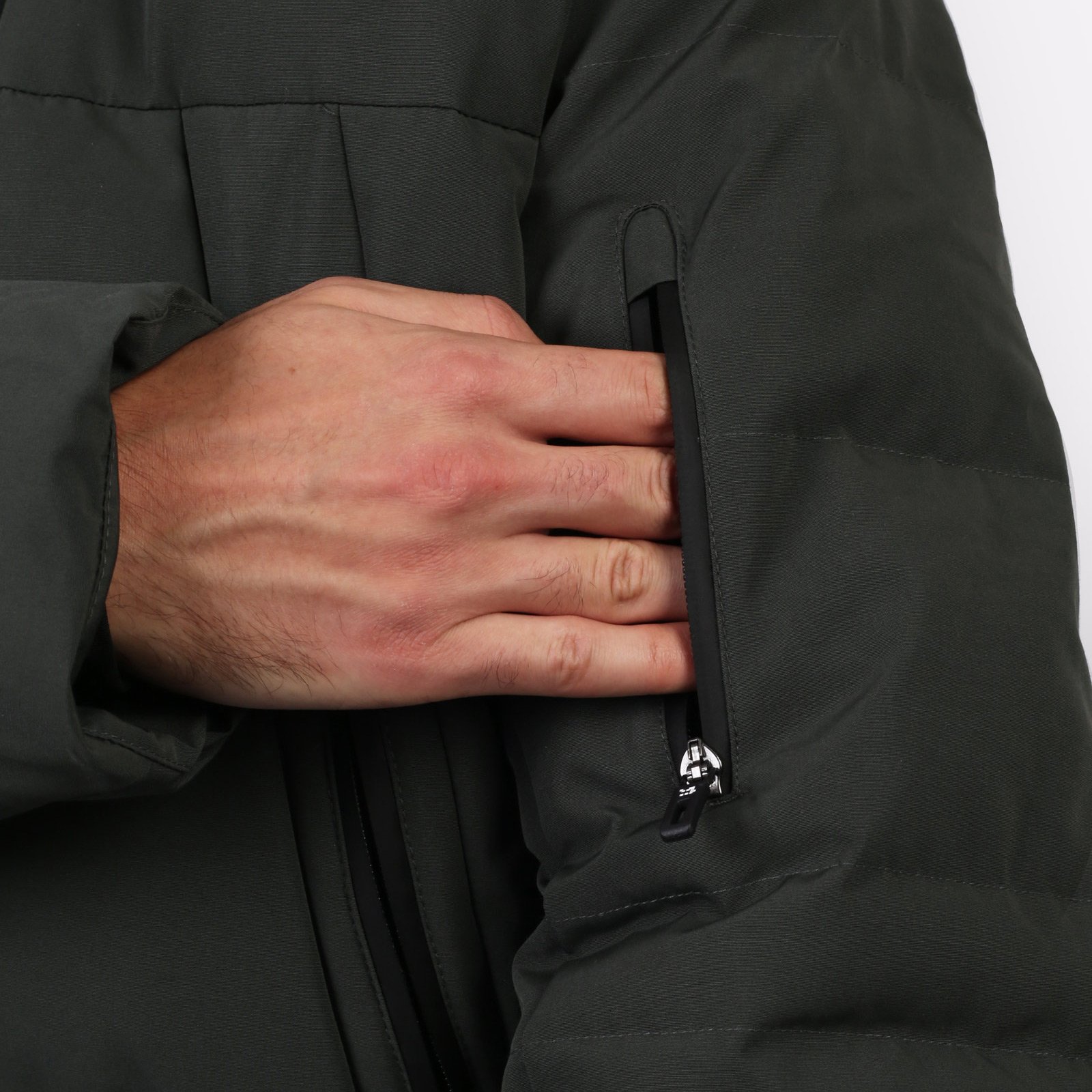 Мужской пуховик KRAKATAU Strofo Mid-Length Down Jacket (Qm488-513-ел-серый)  - цена, описание, фото 9
