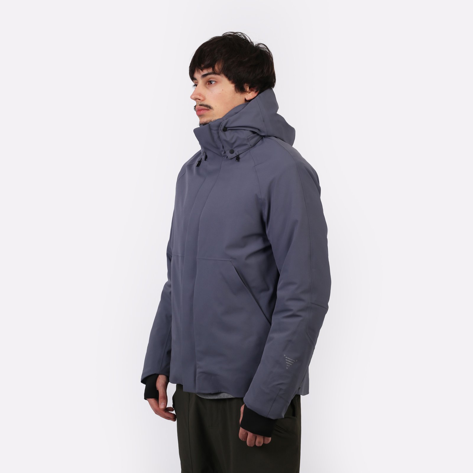 Мужская куртка KRAKATAU WERYK Functional Fabric Short Jacket (Qm482-26-пл-голубой)  - цена, описание, фото 4
