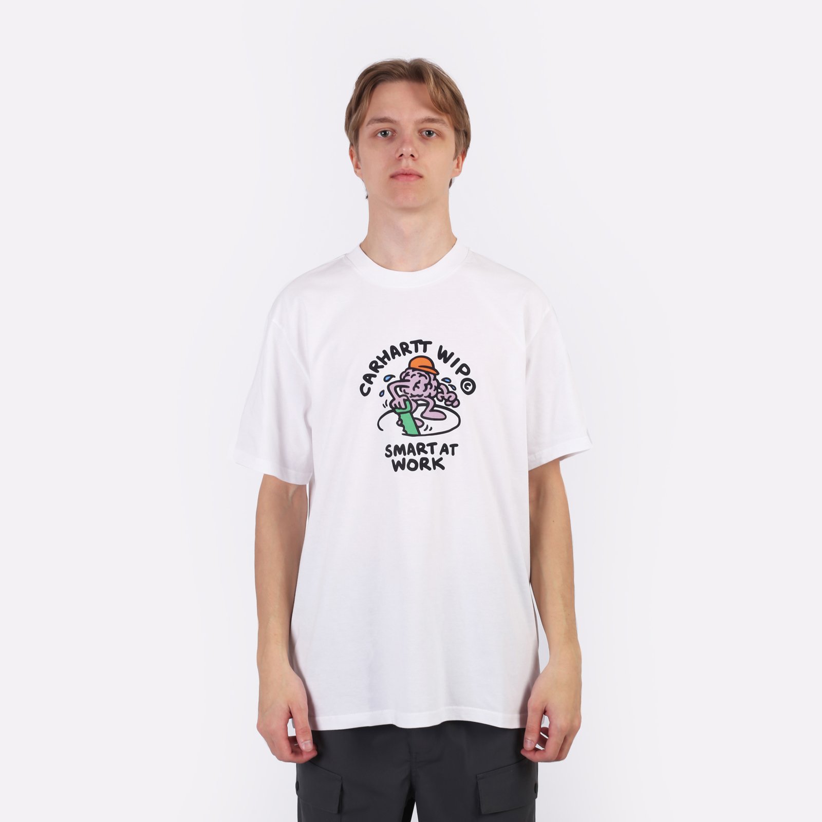 Мужская футболка Carhartt WIP S/S Smart T-Shirt (I033963-white)  - цена, описание, фото 2