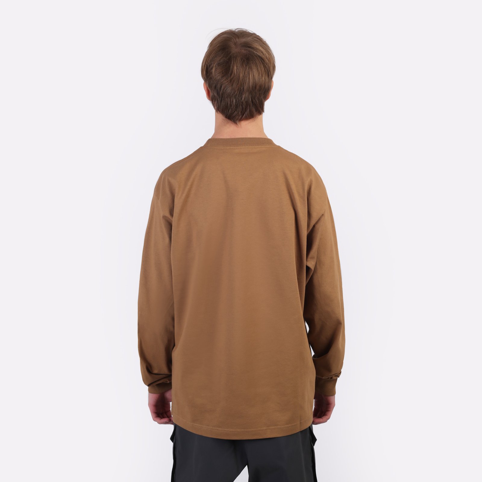 Мужской лонгслив Carhartt WIP L/S Drill Boy T-Shirt (I033954-peanut)  - цена, описание, фото 3