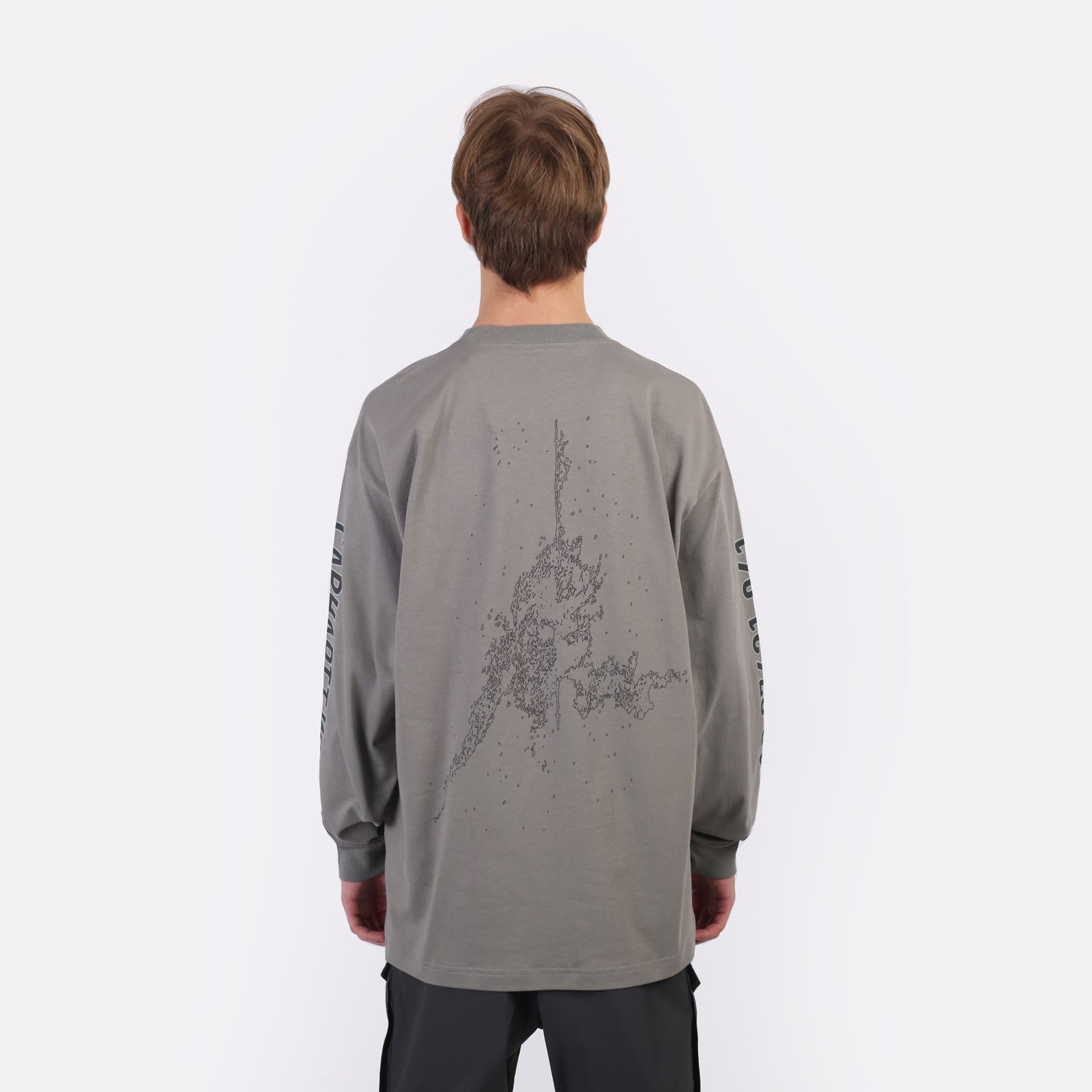 Мужской лонгслив Carhartt WIP L/S Coordinate T-Shirt (I034043-misty grey)  - цена, описание, фото 3