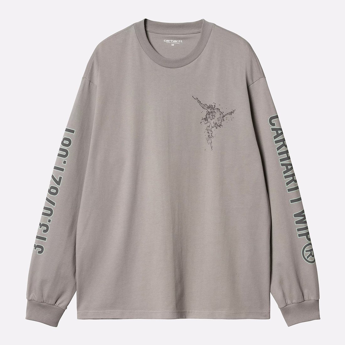 Мужской лонгслив Carhartt WIP L/S Coordinate T-Shirt (I034043-misty grey)  - цена, описание, фото 1