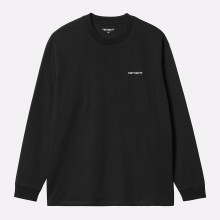 Мужской лонгслив Carhartt WIP L/S Script Embroidery T-Shirt (I032306-black/white)