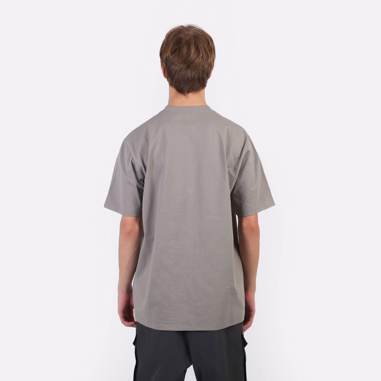 Мужская футболка Carhartt WIP S/S University Script T-Shirt (I034852-grey/white)  - цена, описание, фото 3