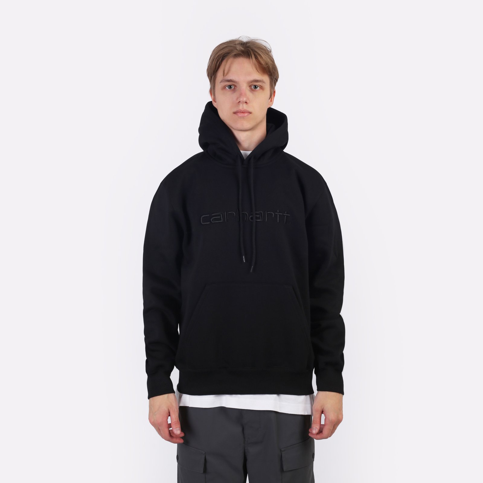 Мужская толстовка Carhartt WIP Hooded Sweatshirt (I030547-black/black)  - цена, описание, фото 2