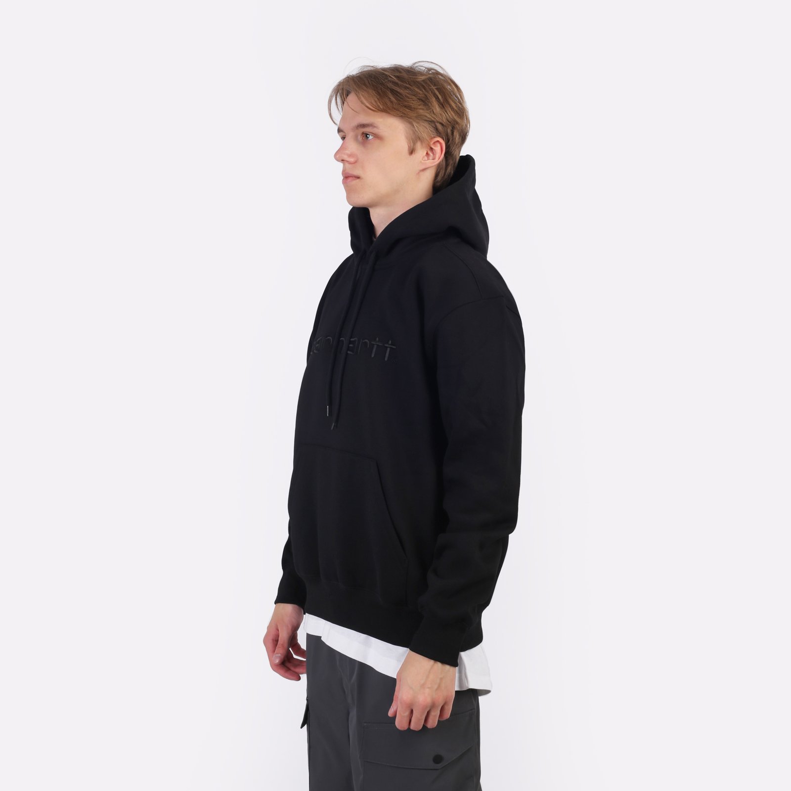 Мужская толстовка Carhartt WIP Hooded Sweatshirt (I030547-black/black)  - цена, описание, фото 4
