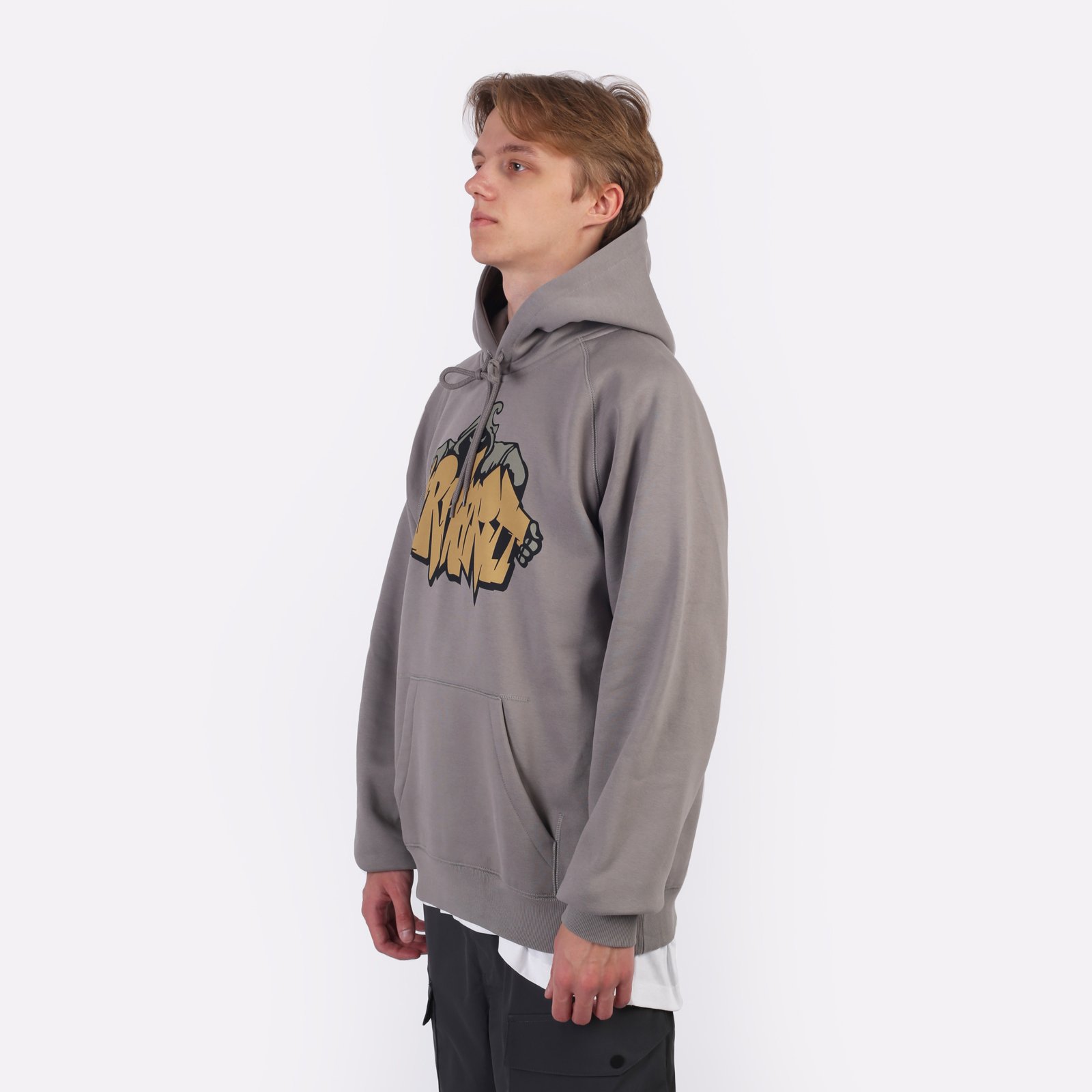 Мужская толстовка Carhartt WIP Hooded Yute Sweat (I033937-misty grey)  - цена, описание, фото 4