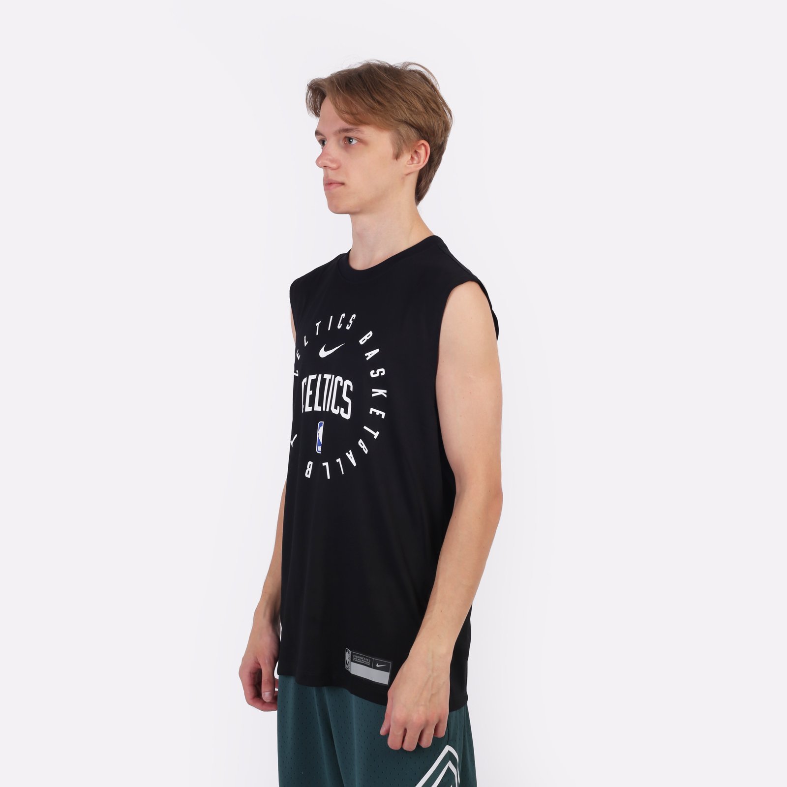 Мужская майка Nike Boston Celtics Practice (HF1743-010)  - цена, описание, фото 4