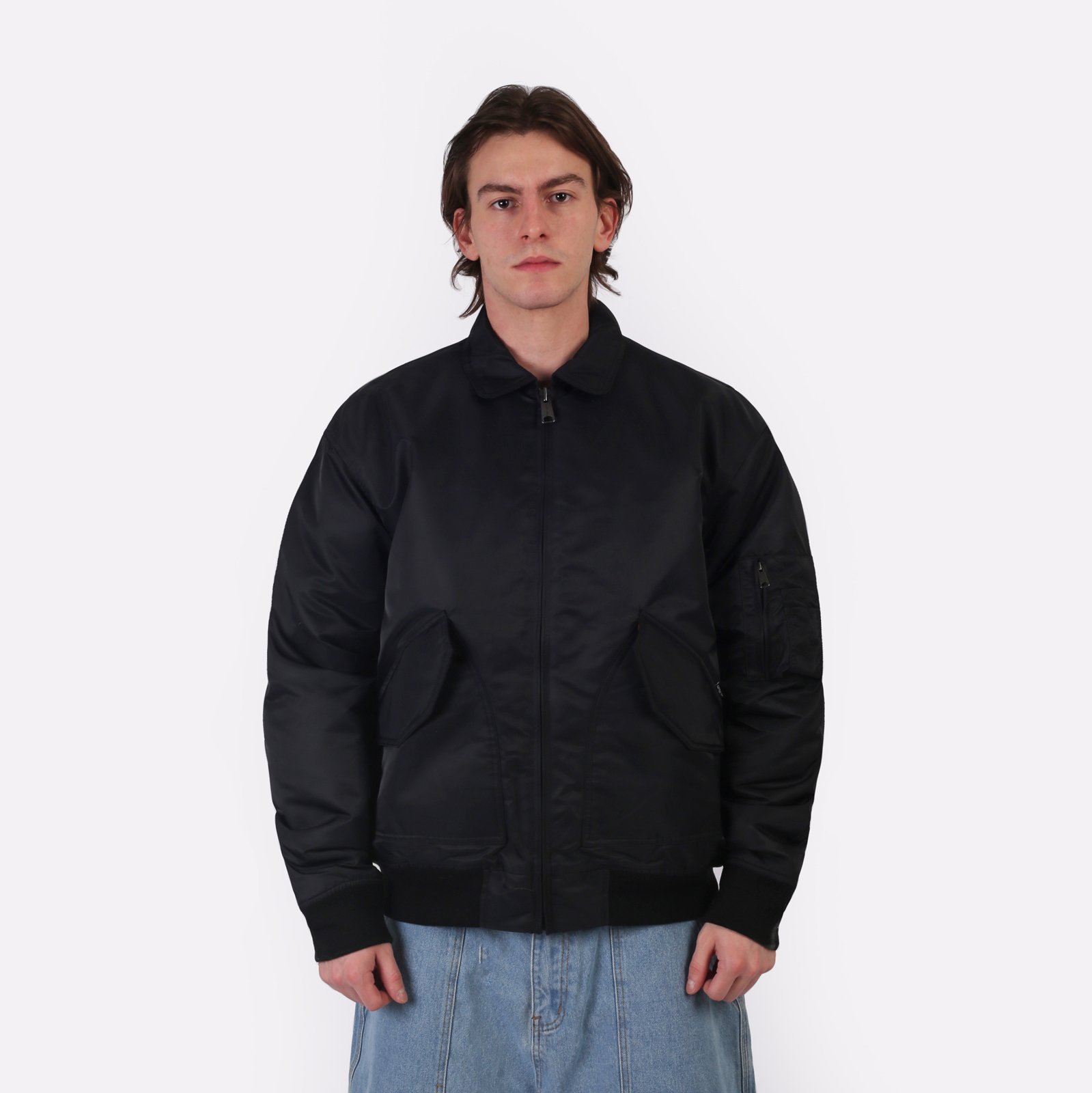 Мужская куртка Carhartt WIP Olten Bomber (I032300-black/turmeric)  - цена, описание, фото 2