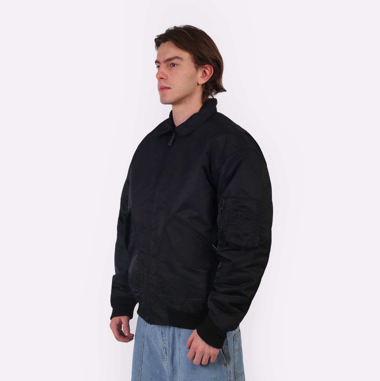Мужская куртка Carhartt WIP Olten Bomber (I032300-black/turmeric)  - цена, описание, фото 4