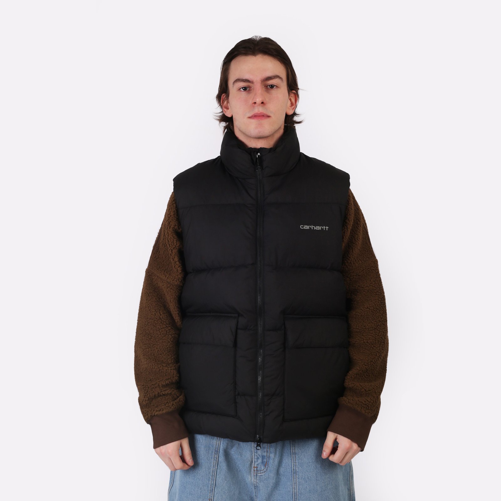 Мужской жилет Carhartt WIP Springfield Vest (I032265-black/misty grey)  - цена, описание, фото 2