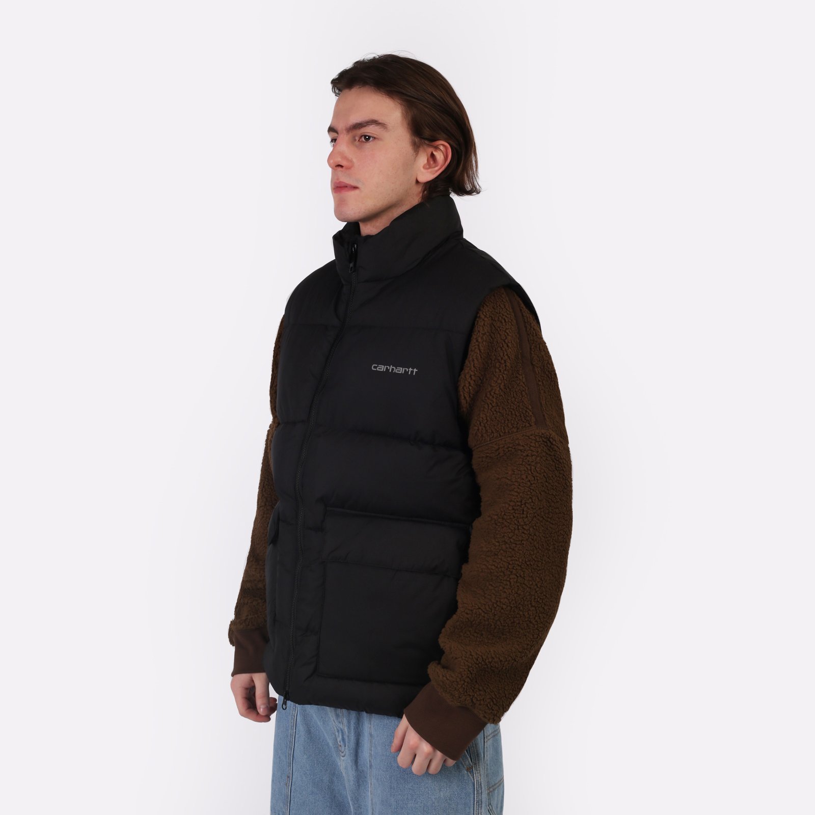 Мужской жилет Carhartt WIP Springfield Vest (I032265-black/misty grey)  - цена, описание, фото 4