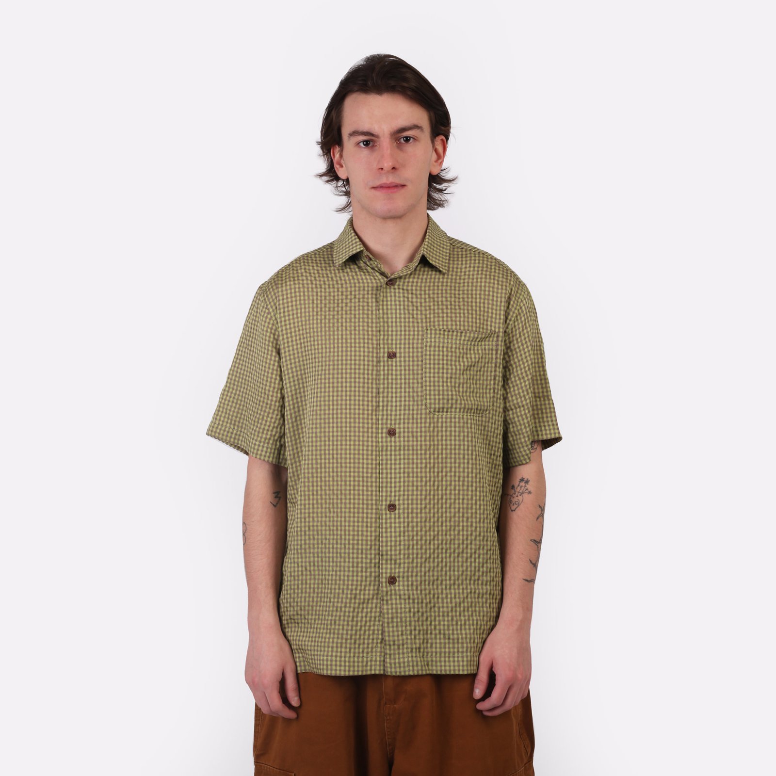 Мужская рубашка Butter Goods Gingham S/S Shirt (BGQ224D12203)  - цена, описание, фото 1